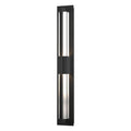Double Axis Large LED Outdoor Sconce LED Clear Glass (ZM) in Coastal Black
