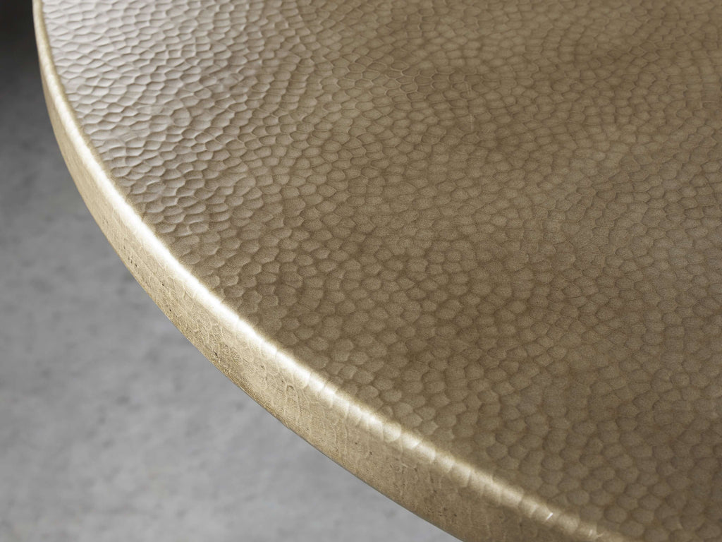 Recycled Metal Dining Table with Cleo Base