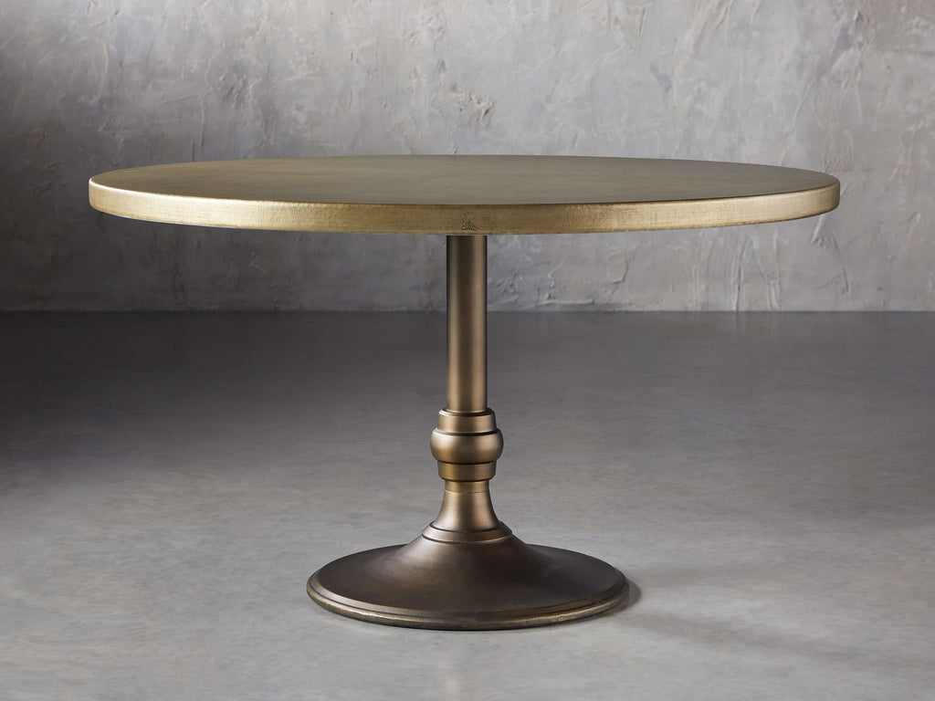 Recycled Metal Dining Table with Wade Base