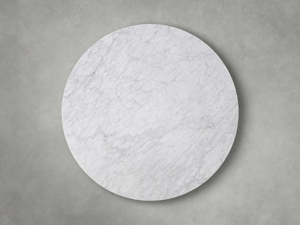 Saint Germain Round Stone Dining Table with Launette Base