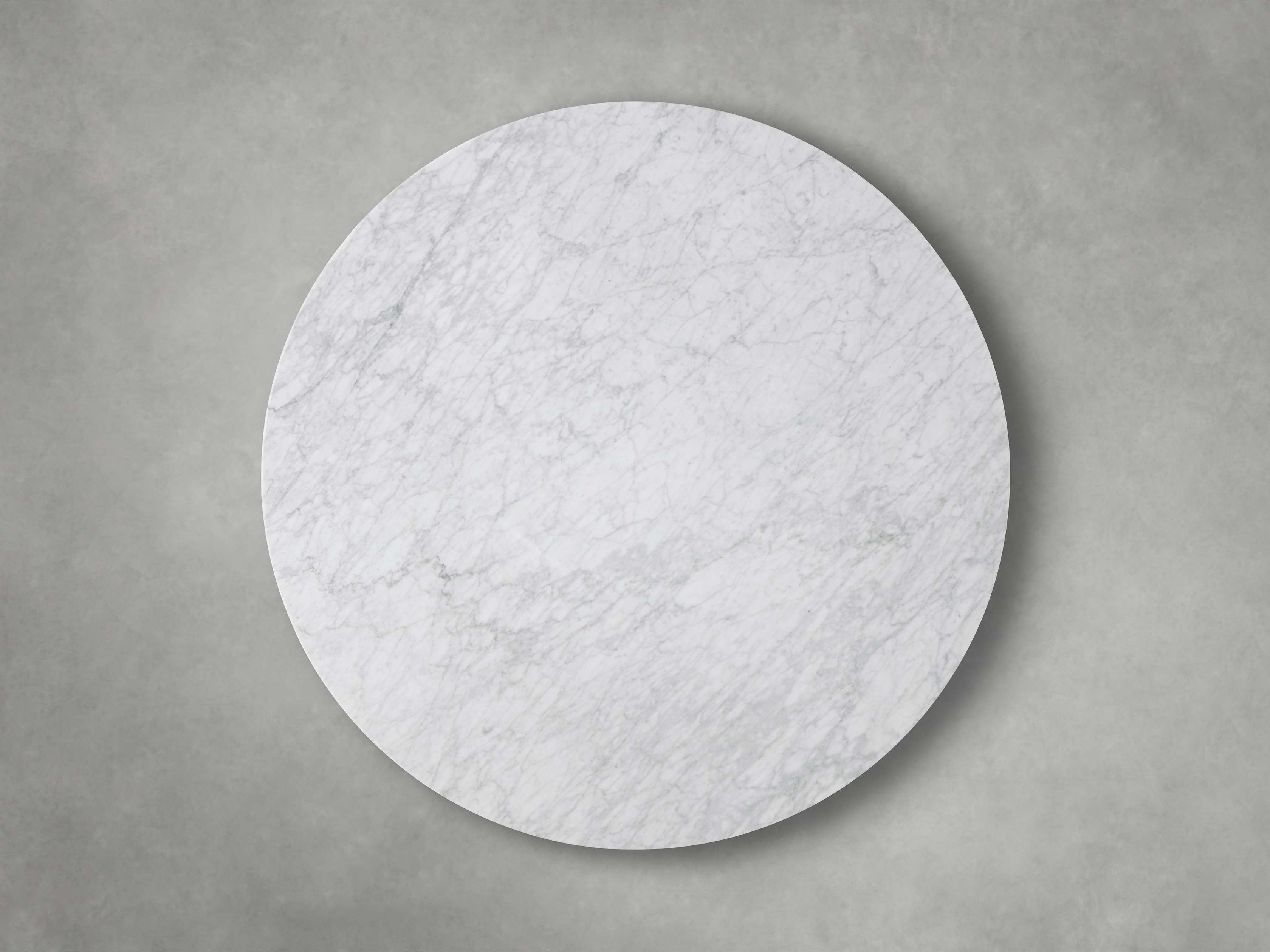 Saint Germain Round Stone Dining Table with Launette Base
