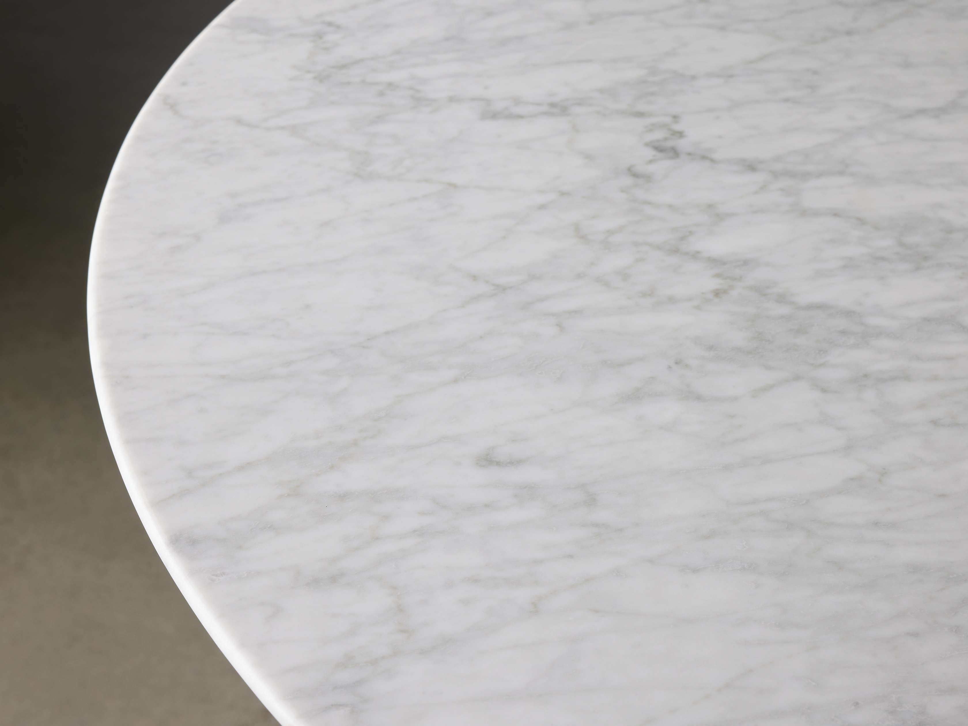 Saint Germain Round Stone Dining Table with Dauphine Base