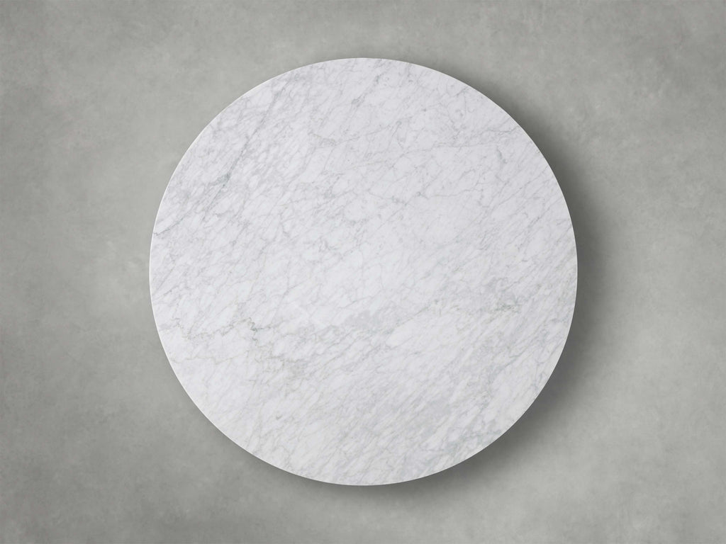 Saint Germain Round Stone Dining Table with Launette Base