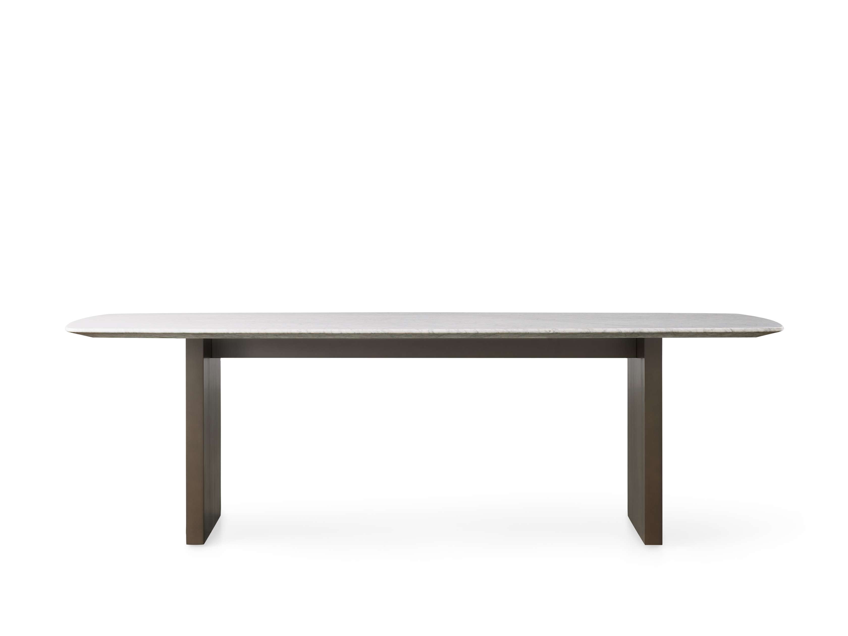 Saint Germain Stone Dining Table with Clement Base
