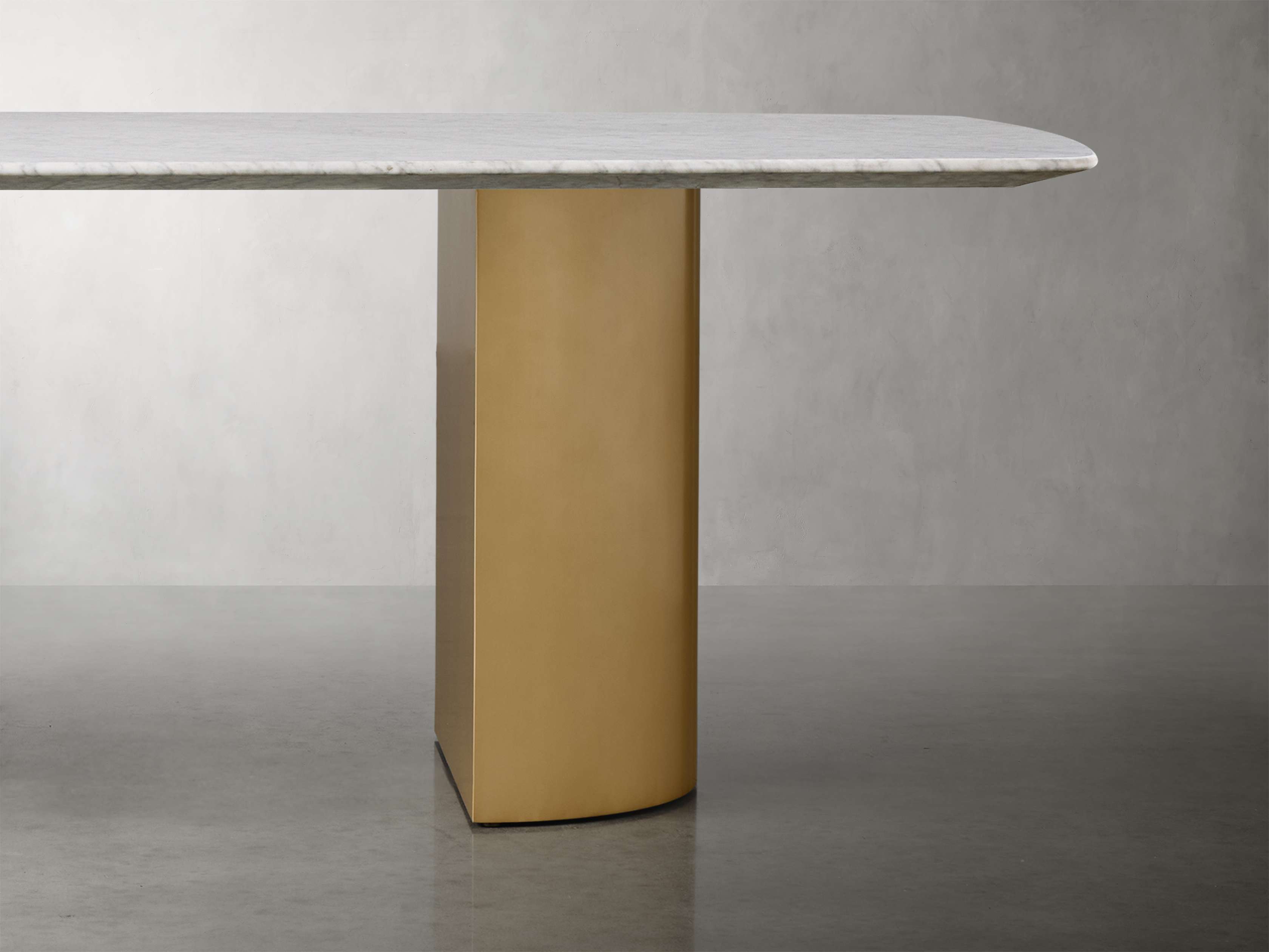 Saint Germain Stone Dining Table with Dauphine Base