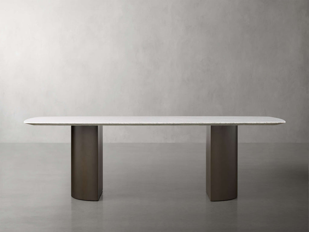 Saint Germain Stone Dining Table with Dauphine Base