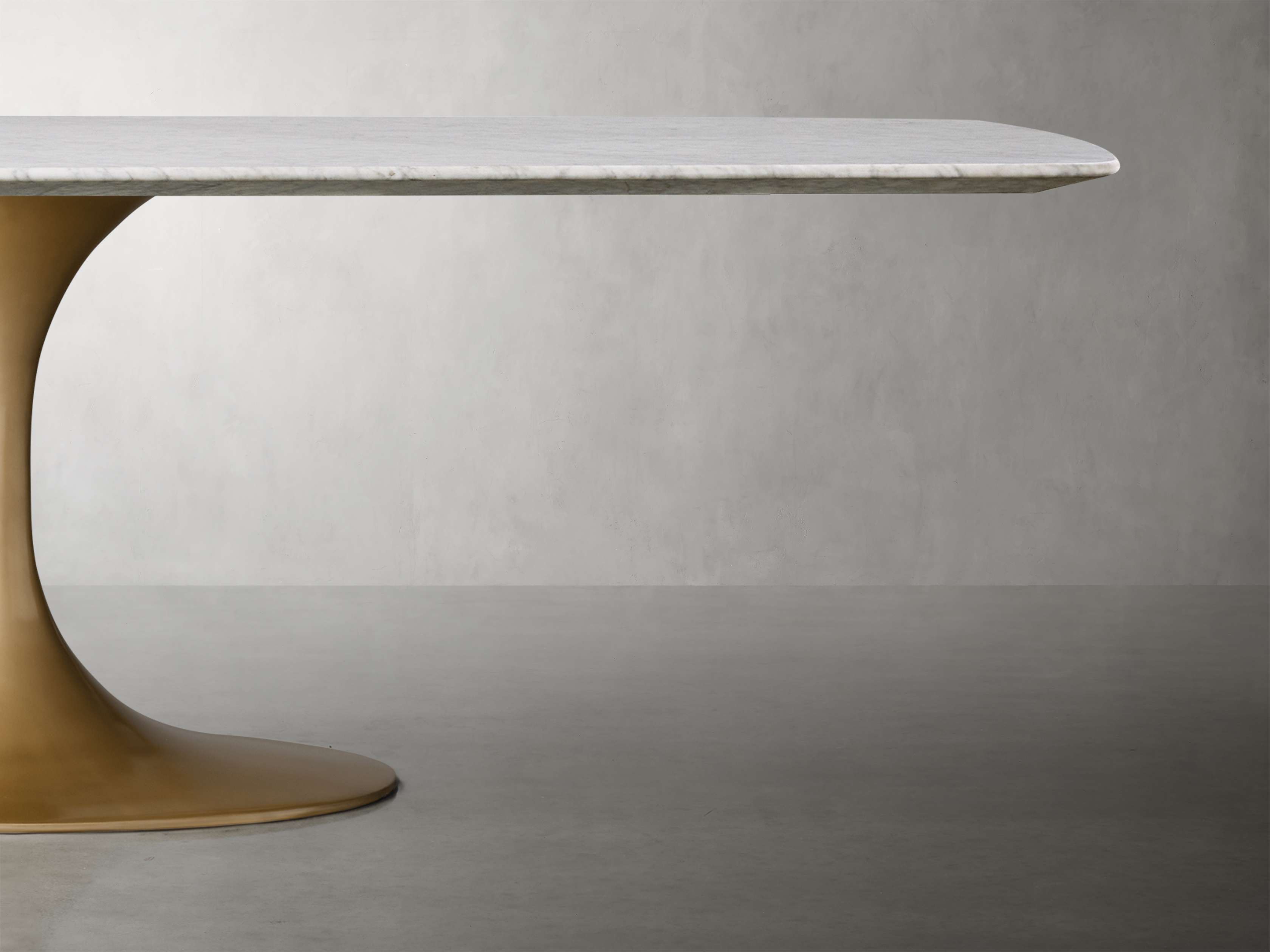 Saint Germain Stone Dining Table with Launette Base