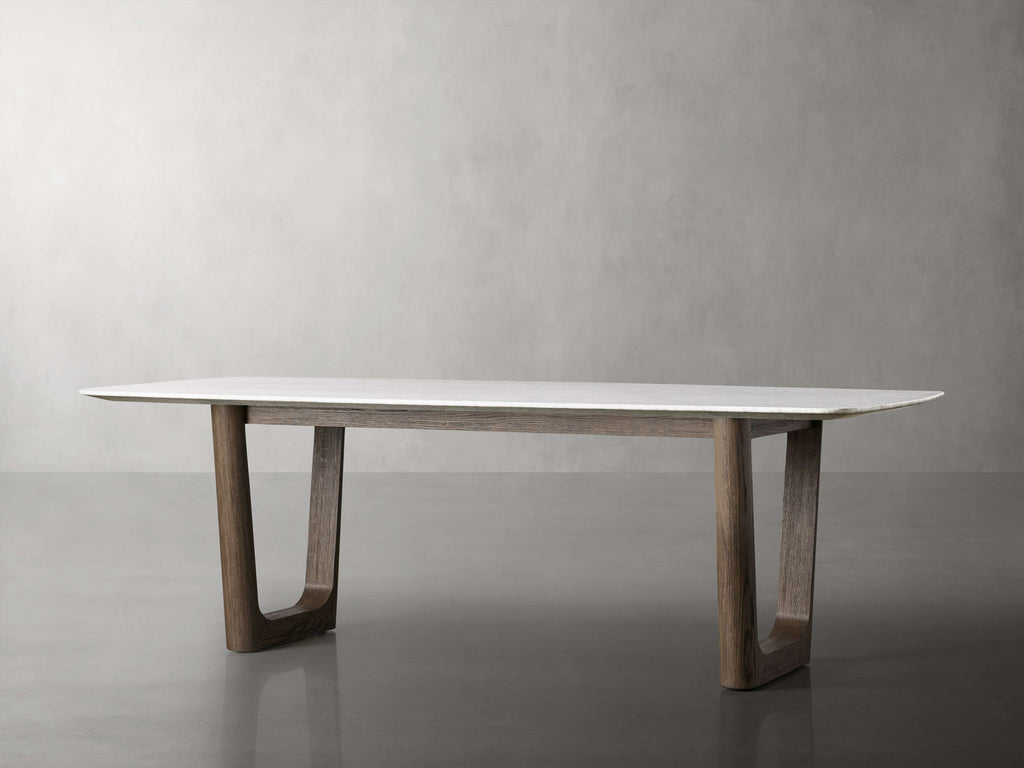 Saint Germain Stone Dining Table with Rennes Base
