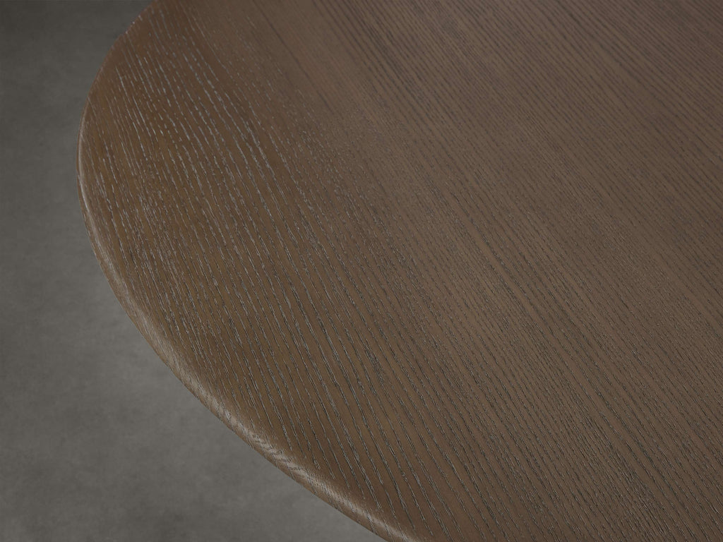 Saint Germain 60" Round Chestnut Top Dining Table with Metal Clement Base
