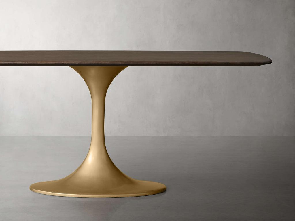 Saint Germain Wood Dining Table with Launette Base