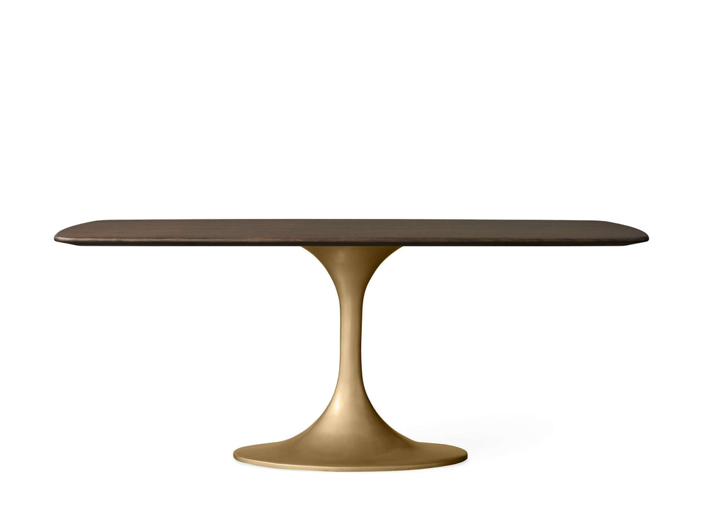 Saint Germain Wood Dining Table with Launette Base