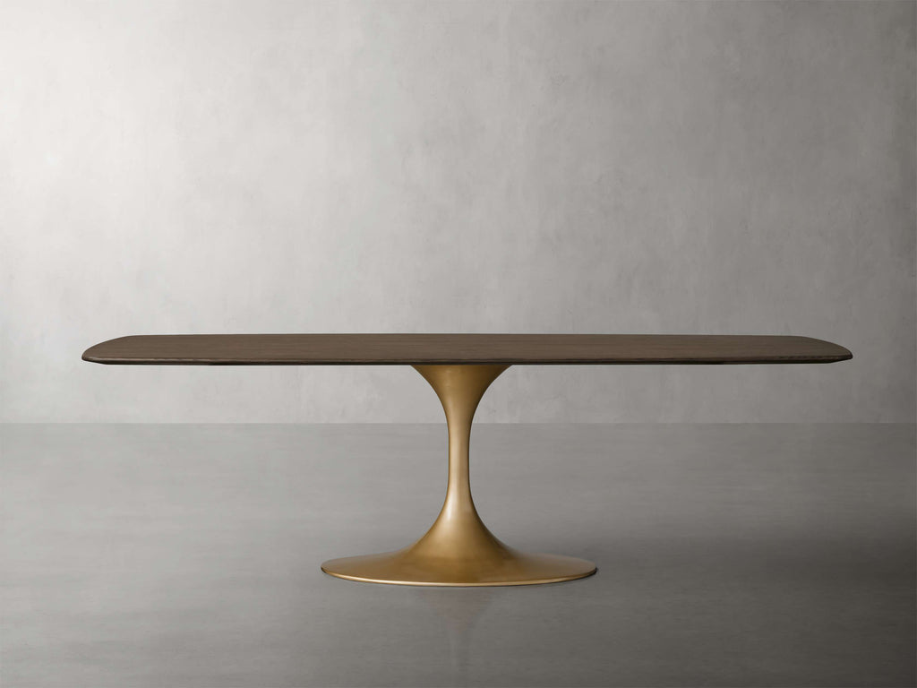 Saint Germain Wood Dining Table with Launette Base