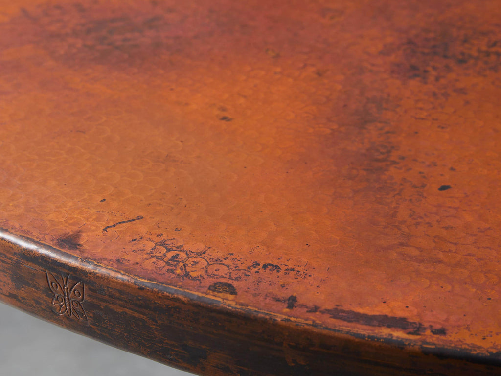 Recycled Metal Dining Table with Cleo Base