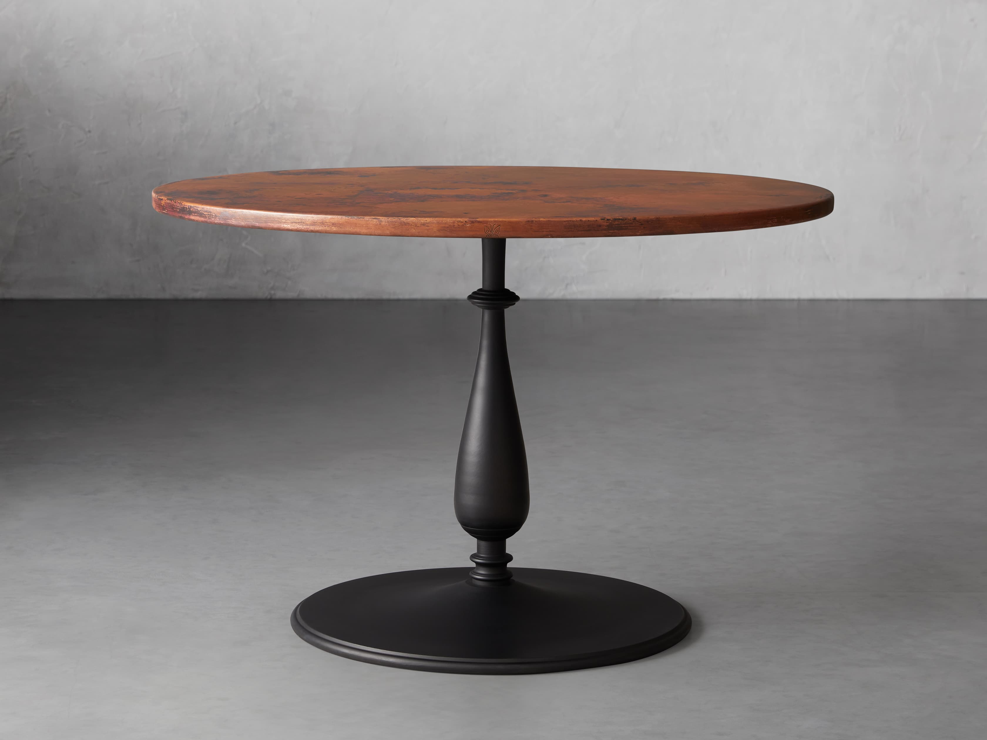 Recycled Metal Dining Table with Cleo Base