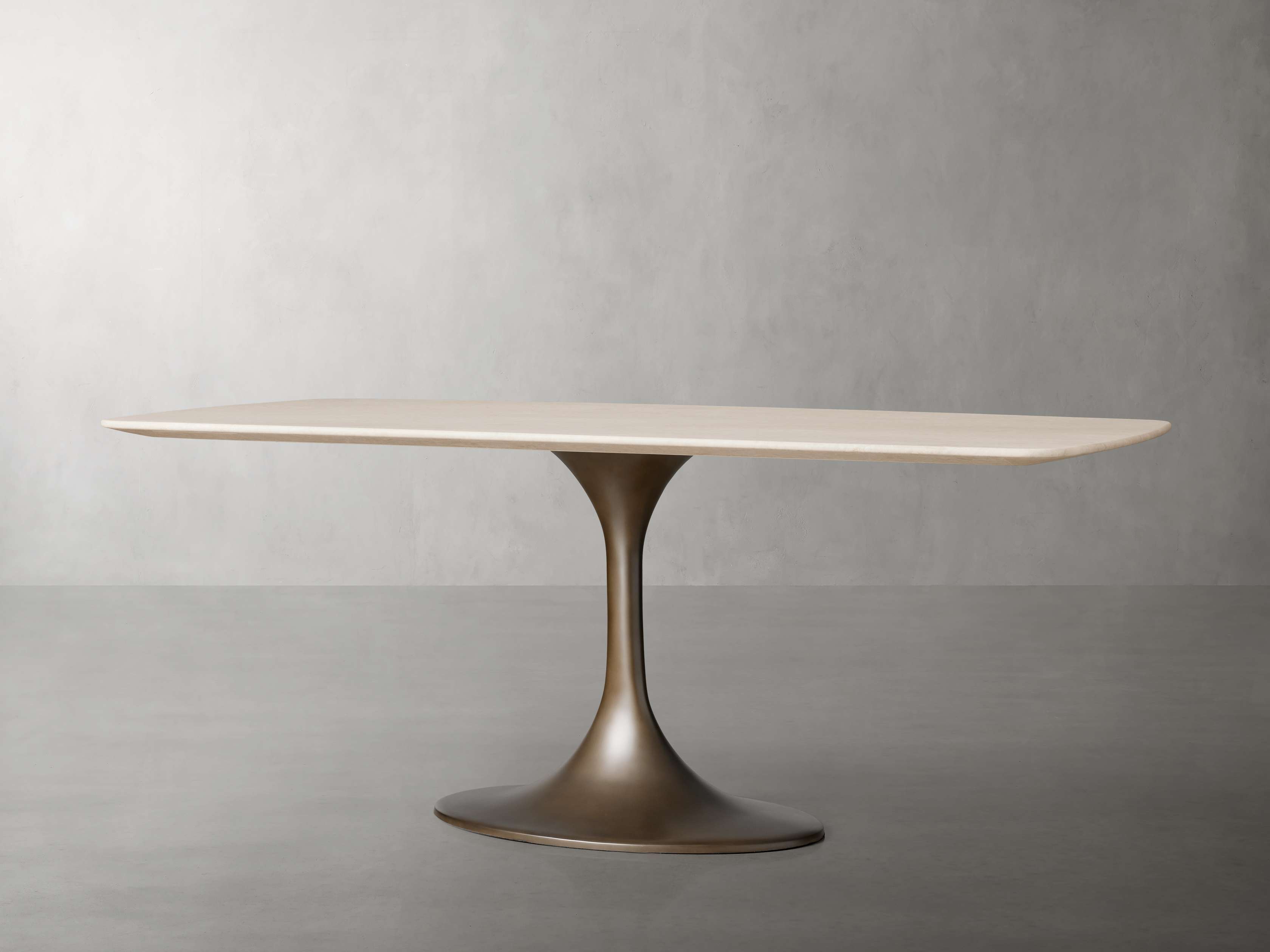 Saint Germain Stone Dining Table with Launette Base