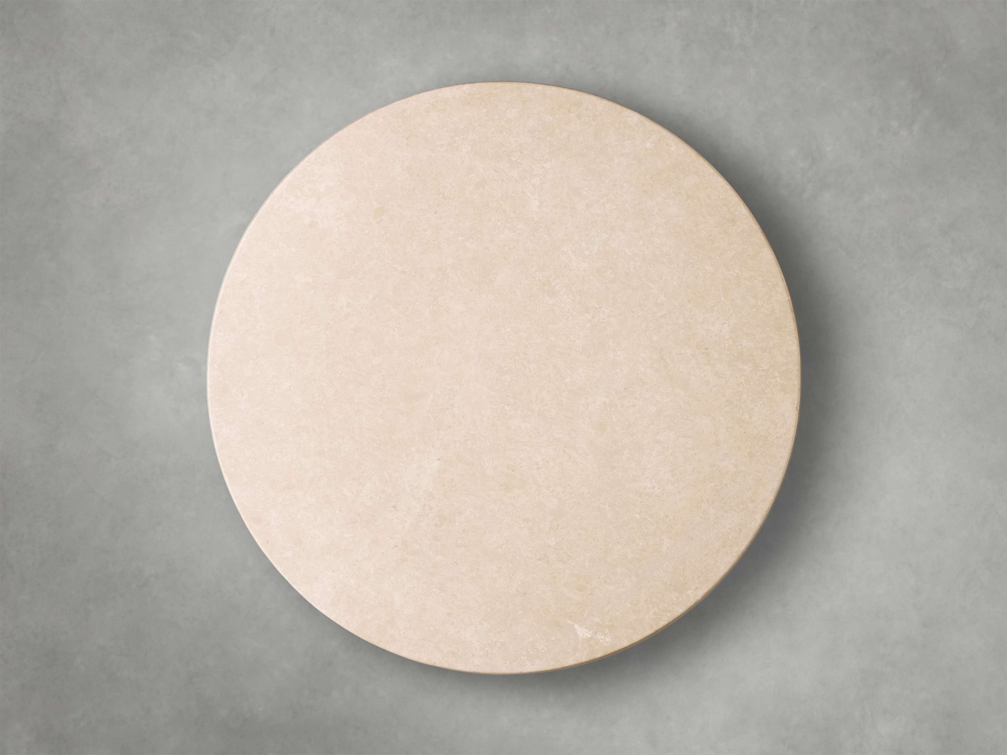 Saint Germain Round Stone Dining Table with Dauphine Base