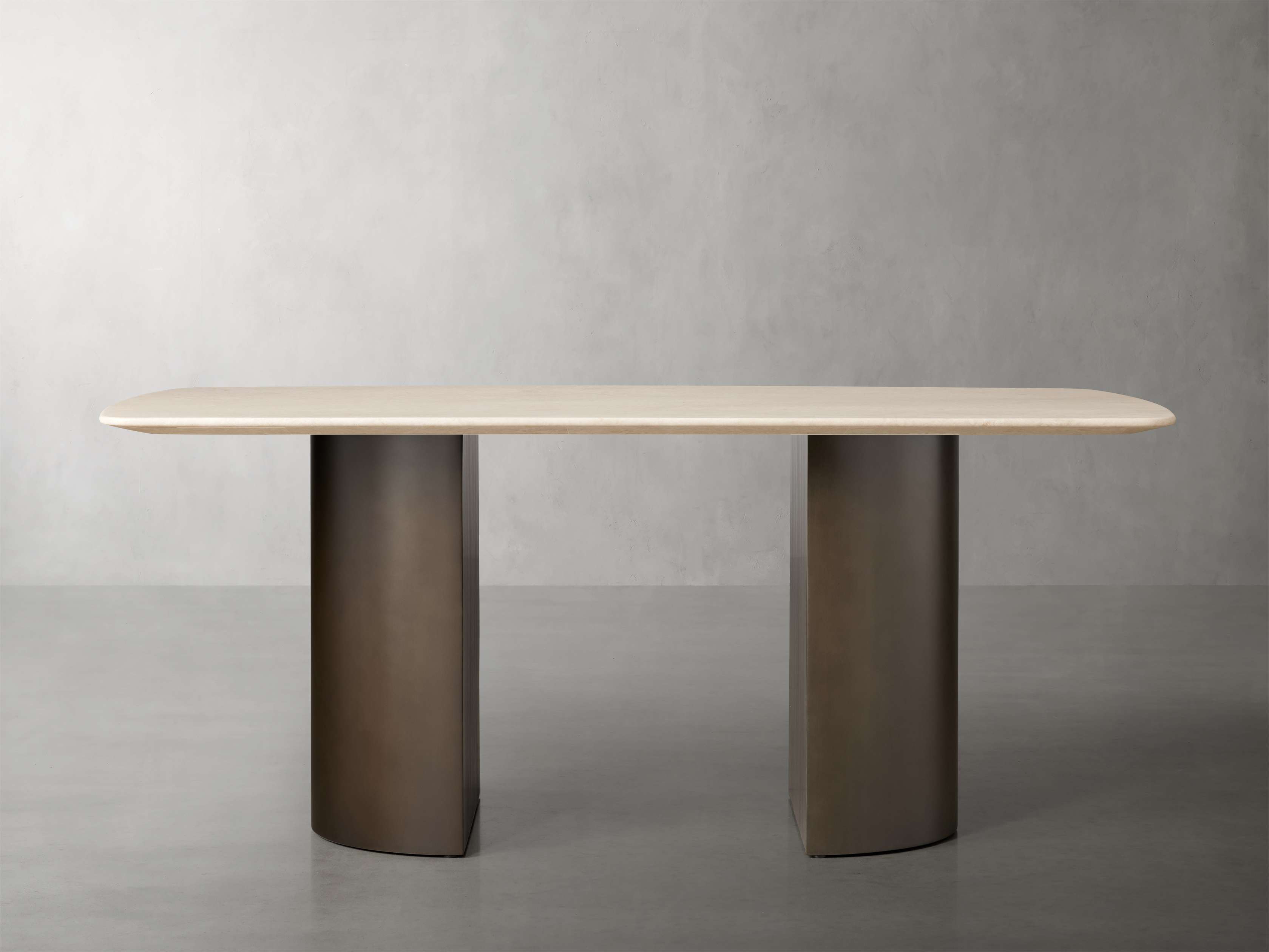 Saint Germain Stone Dining Table with Dauphine Base
