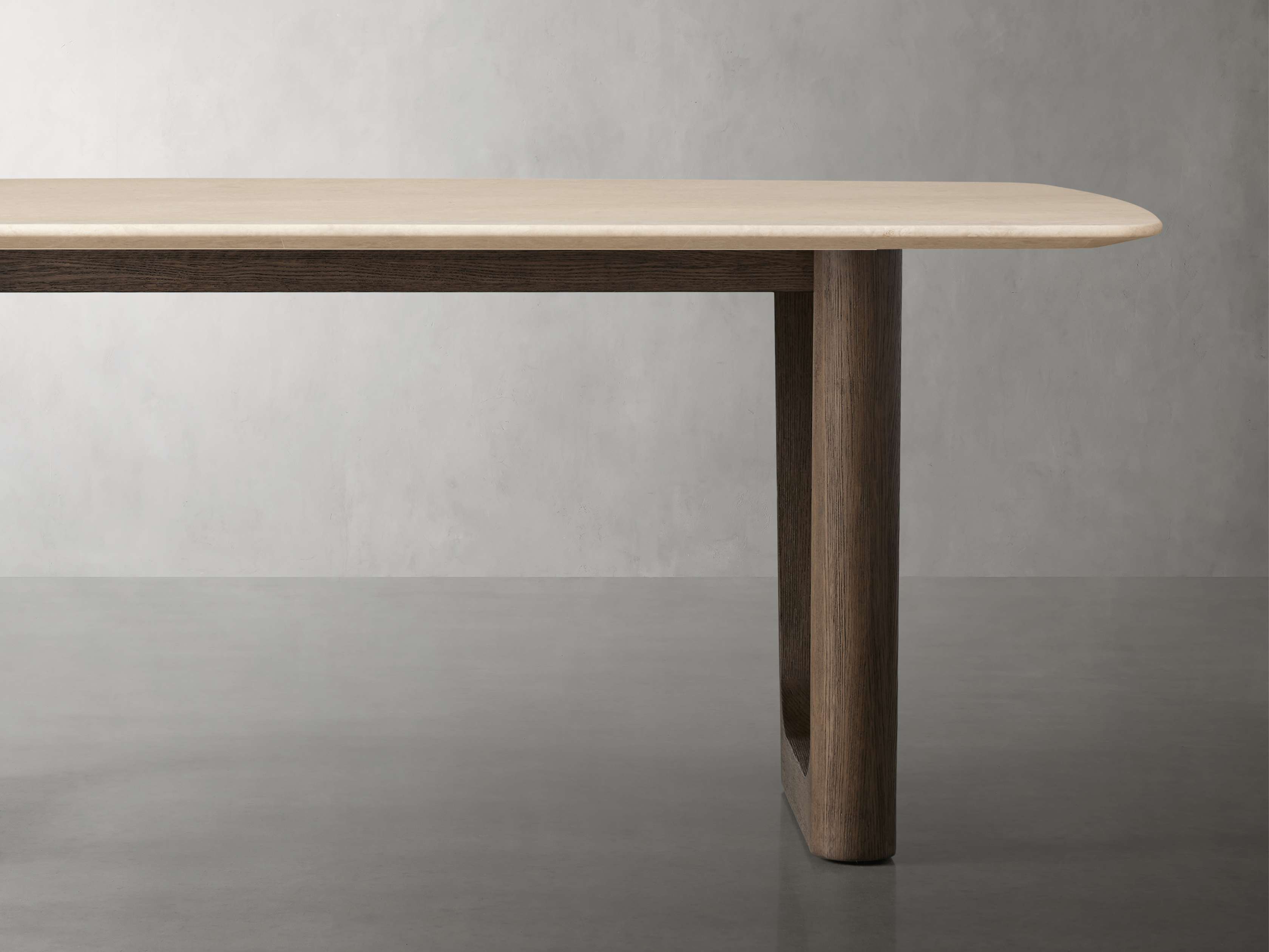 Saint Germain Stone Dining Table with Rennes Base