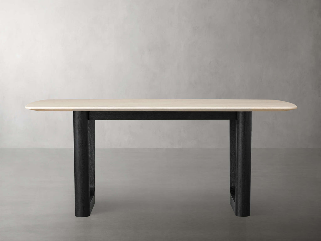Saint Germain Stone Dining Table with Rennes Base