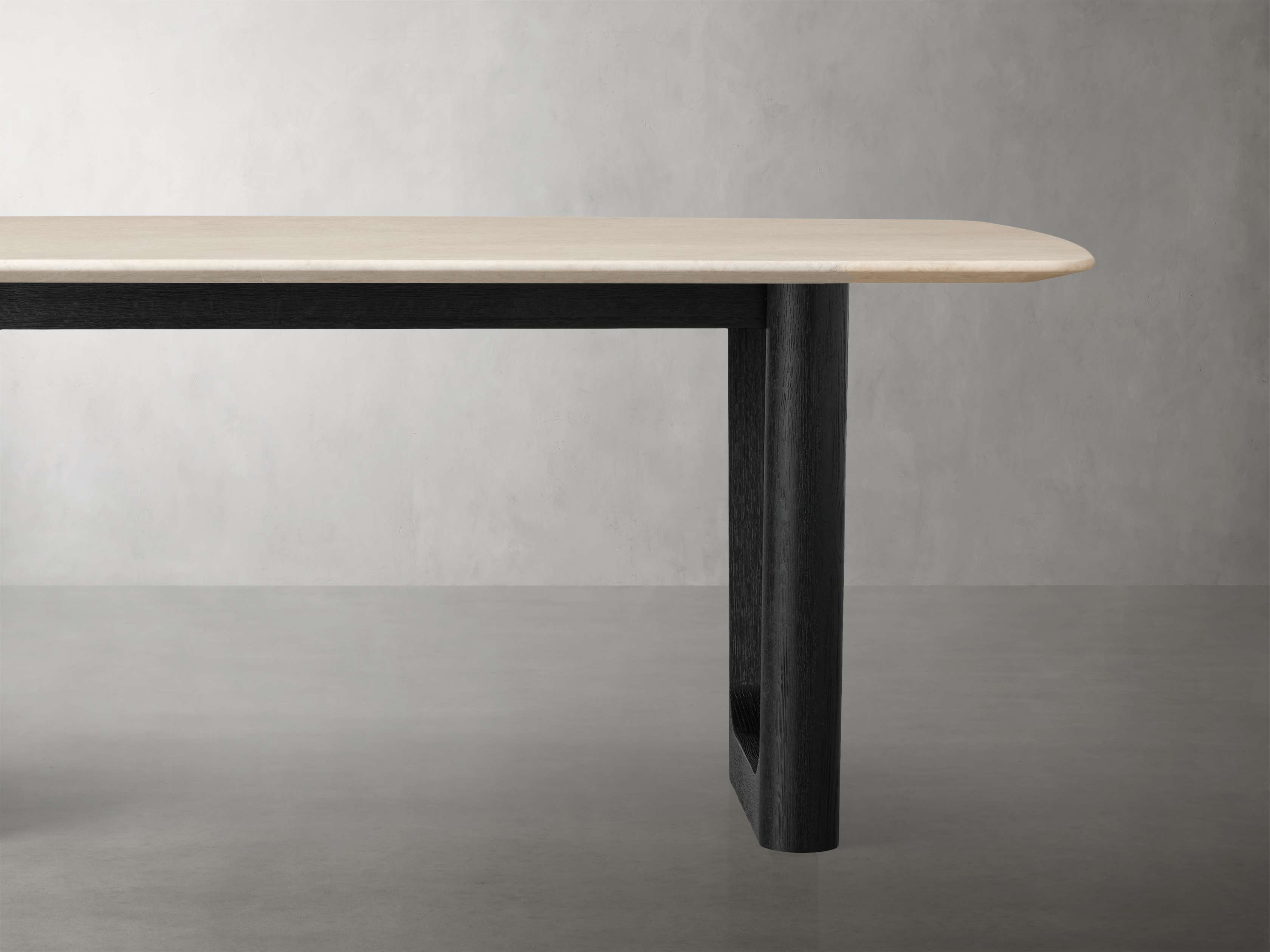 Saint Germain Stone Dining Table with Rennes Base