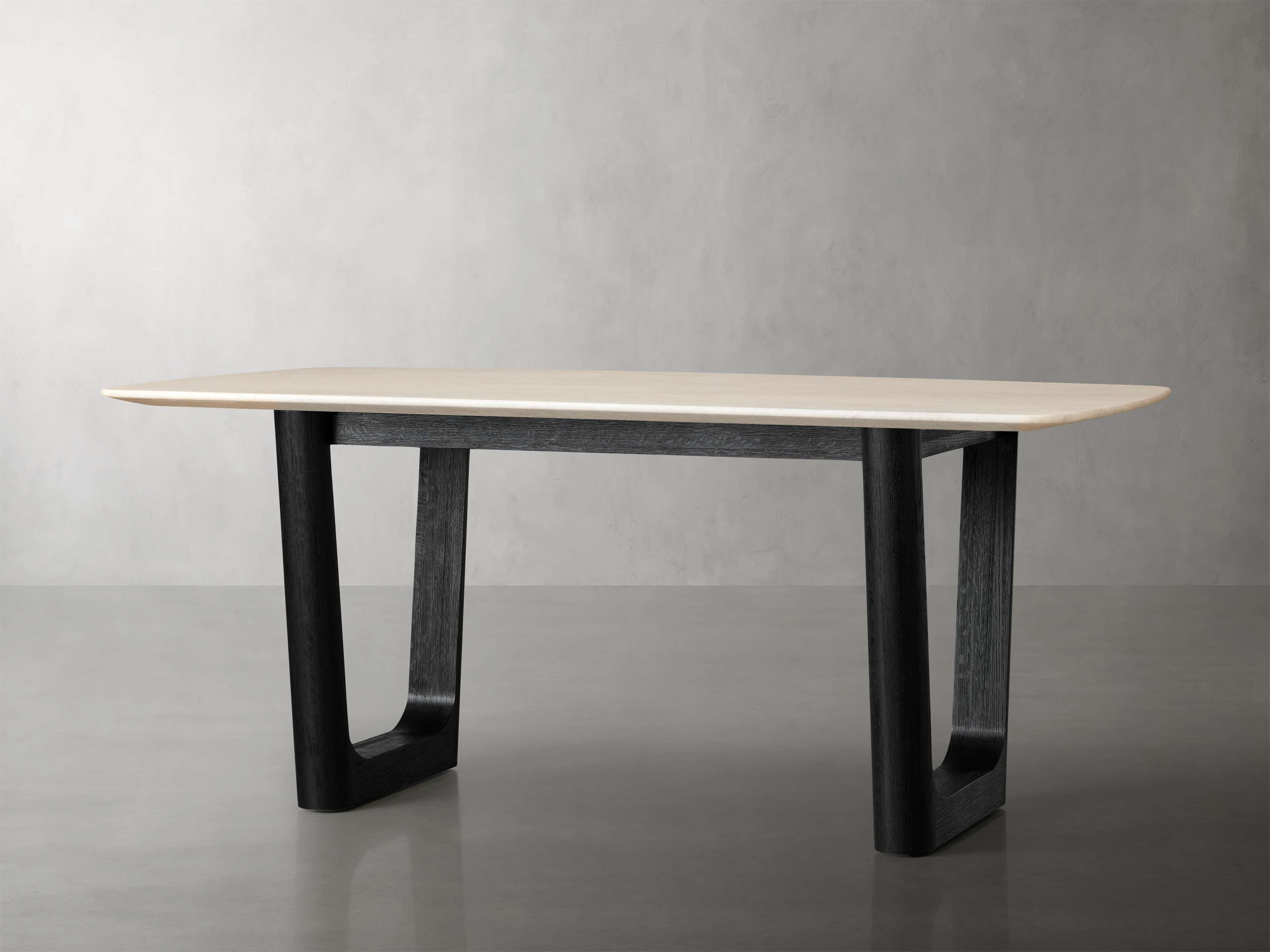 Saint Germain Stone Dining Table with Rennes Base