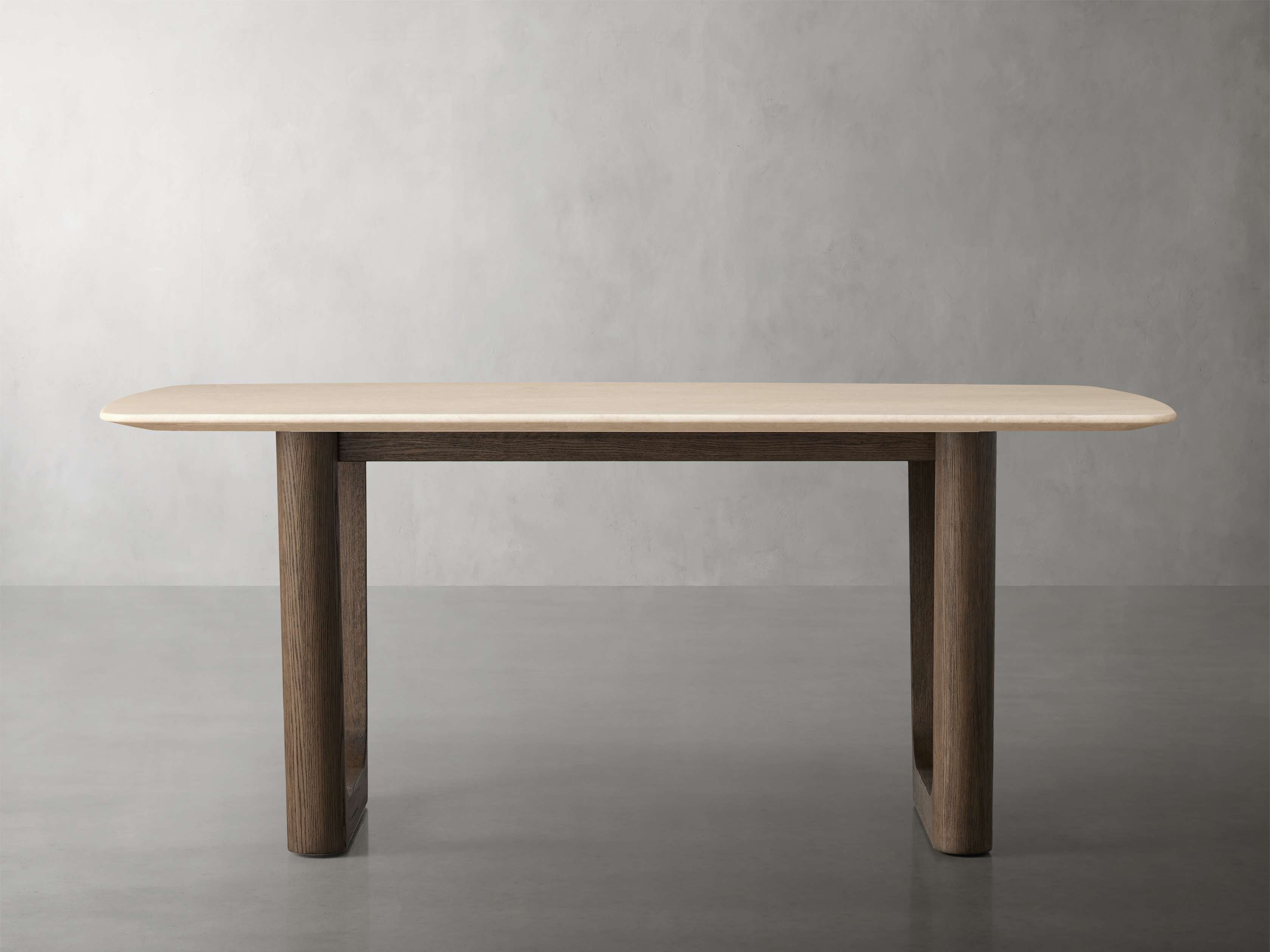 Saint Germain Stone Dining Table with Rennes Base