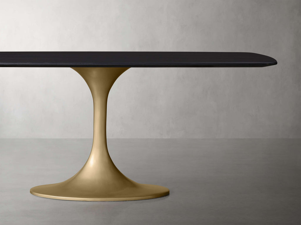 Saint Germain Wood Dining Table with Launette Base