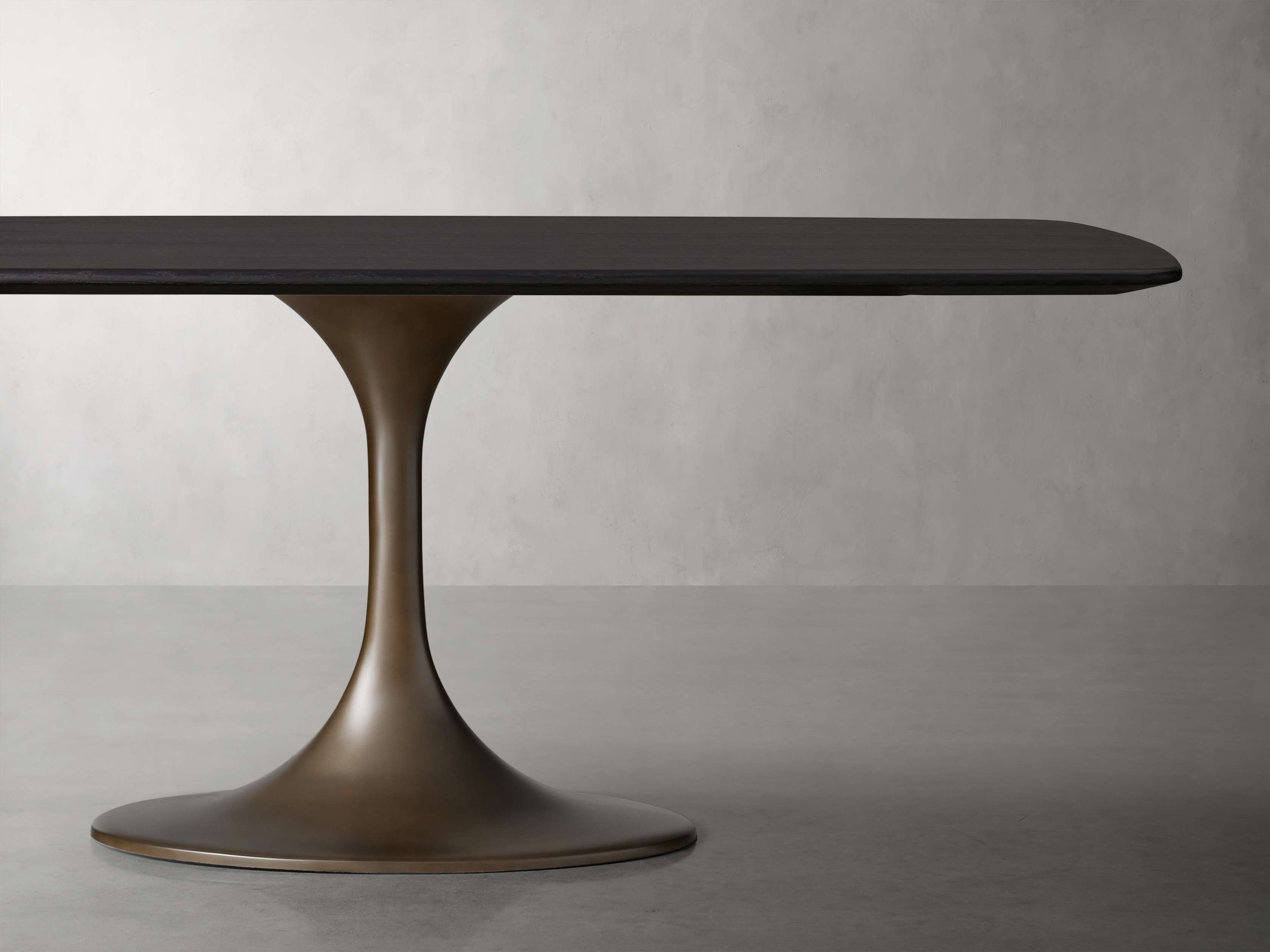 Saint Germain Wood Dining Table with Launette Base