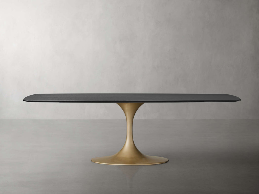 Saint Germain Wood Dining Table with Launette Base
