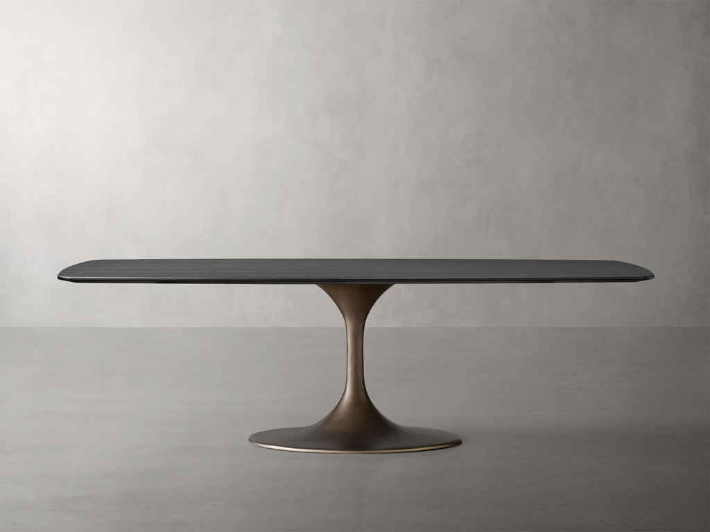 Saint Germain Wood Dining Table with Launette Base