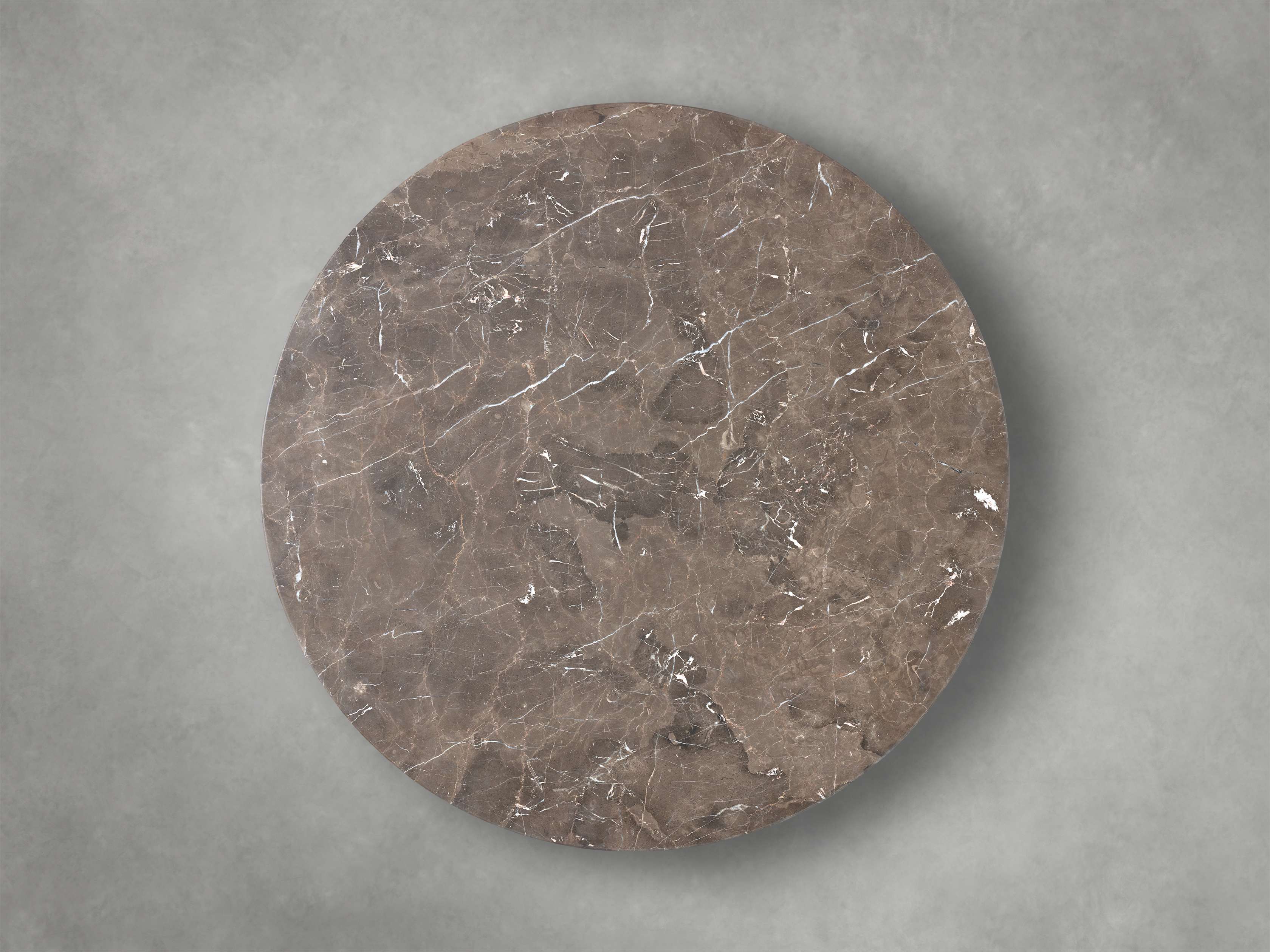 Saint Germain Round Stone Dining Table with Dauphine Base