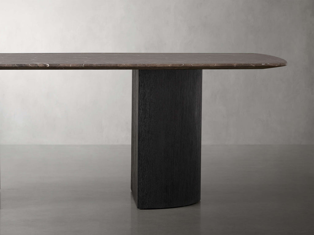 Saint Germain Stone Dining Table with Dauphine Base