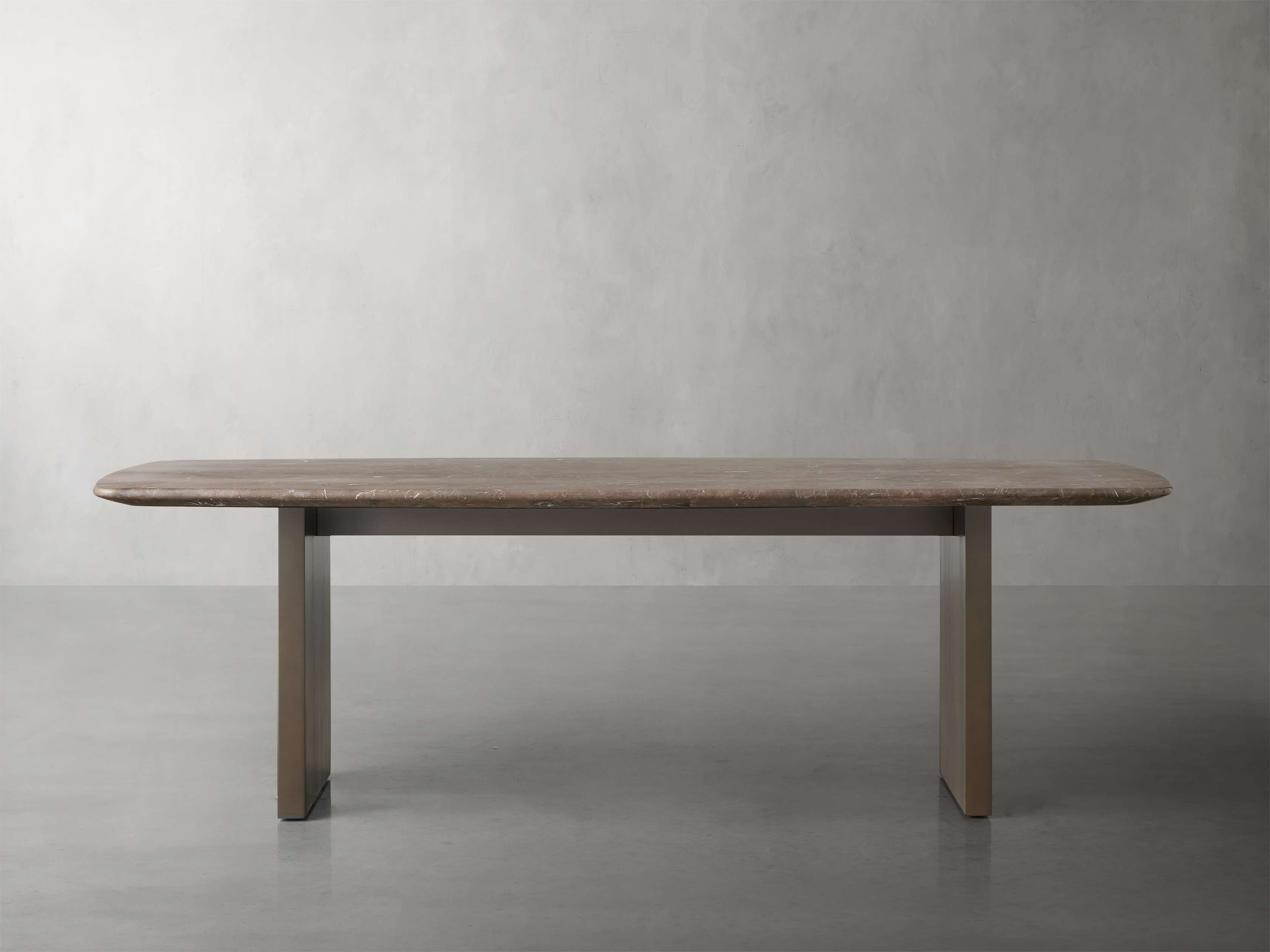 Saint Germain Stone Dining Table with Clement Base