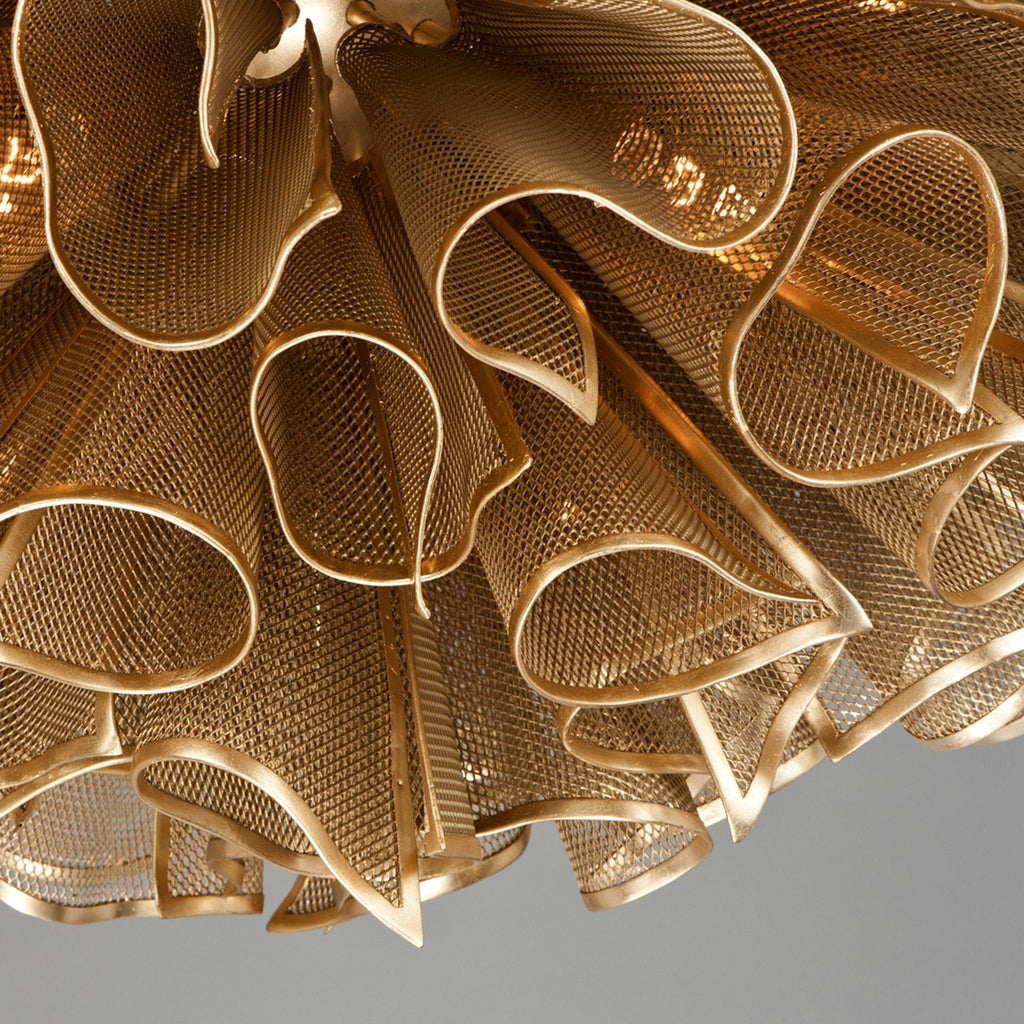 Pulse 20-Light Chandelier in Gold Leaf 45.5L x 45.5W x 44H