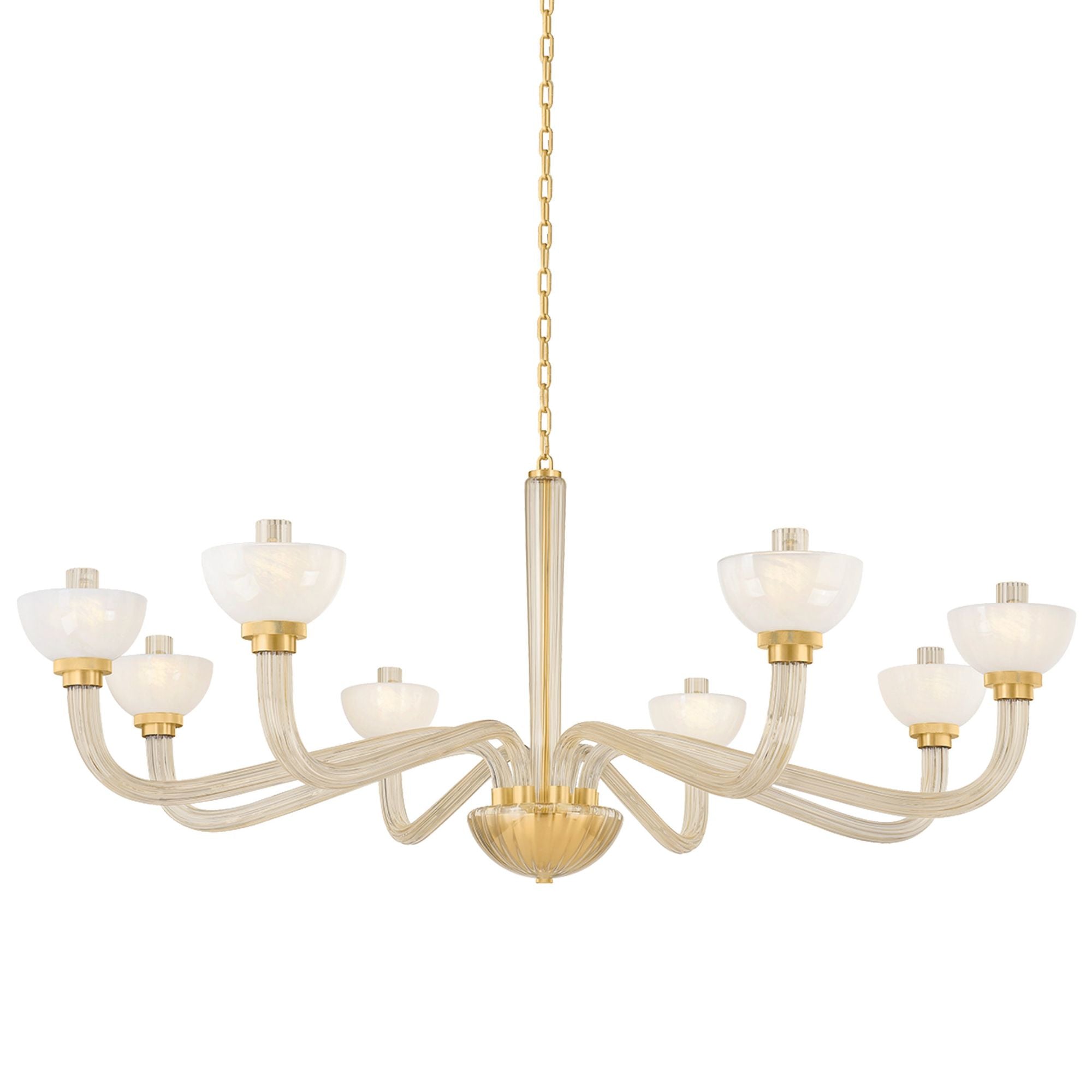St. Lawrence 8-Light Chandelier in Aged Brass 61.75L x 61.75W x 26H