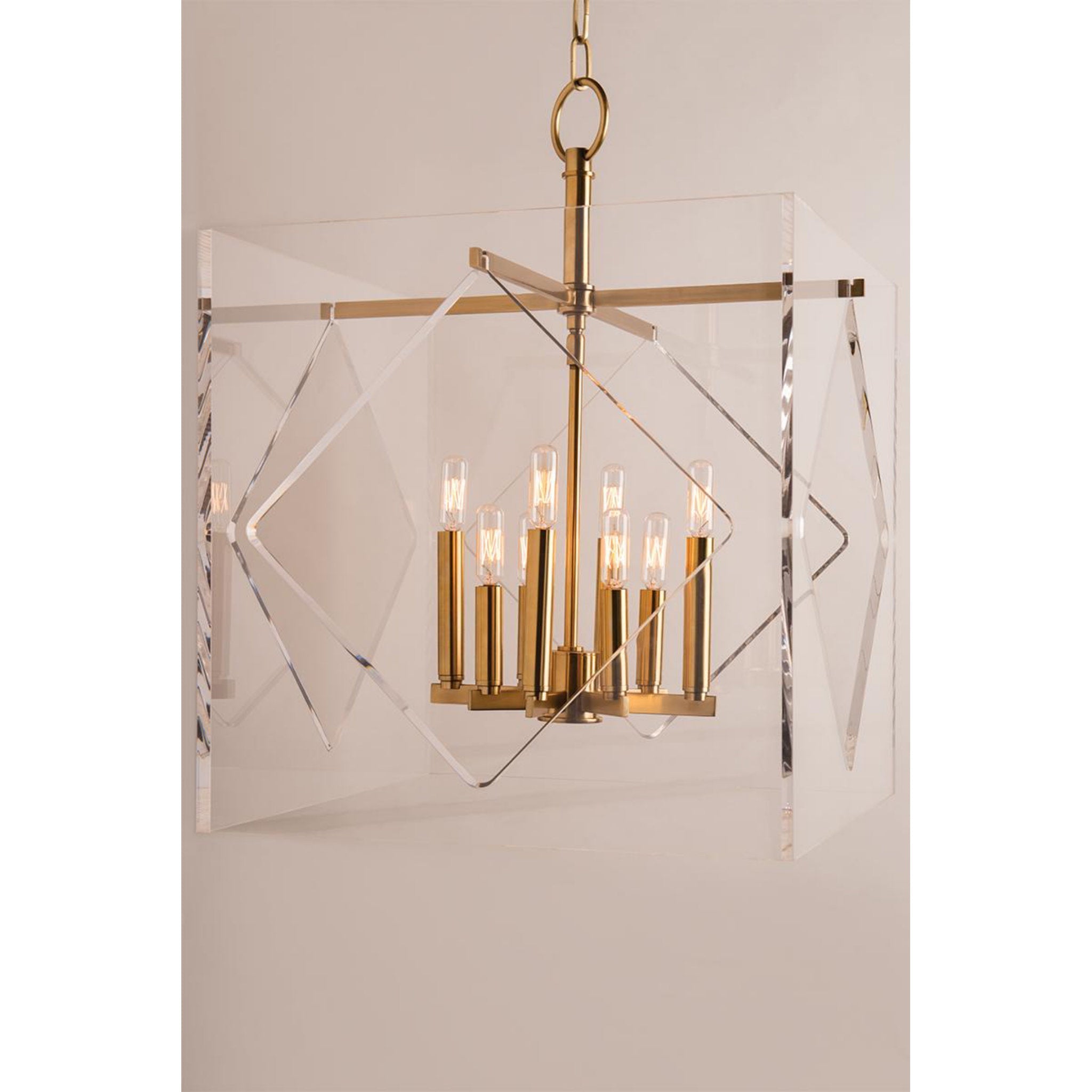 Travis 8-Light Chandelier in Polished Nickel 20L x 20W x 26.5H