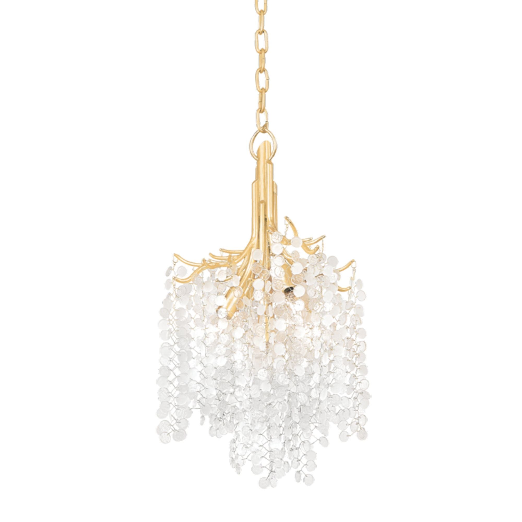Genoa 5-Light Chandelier in Gold Leaf 14.5L x 14.5W x 26.5H