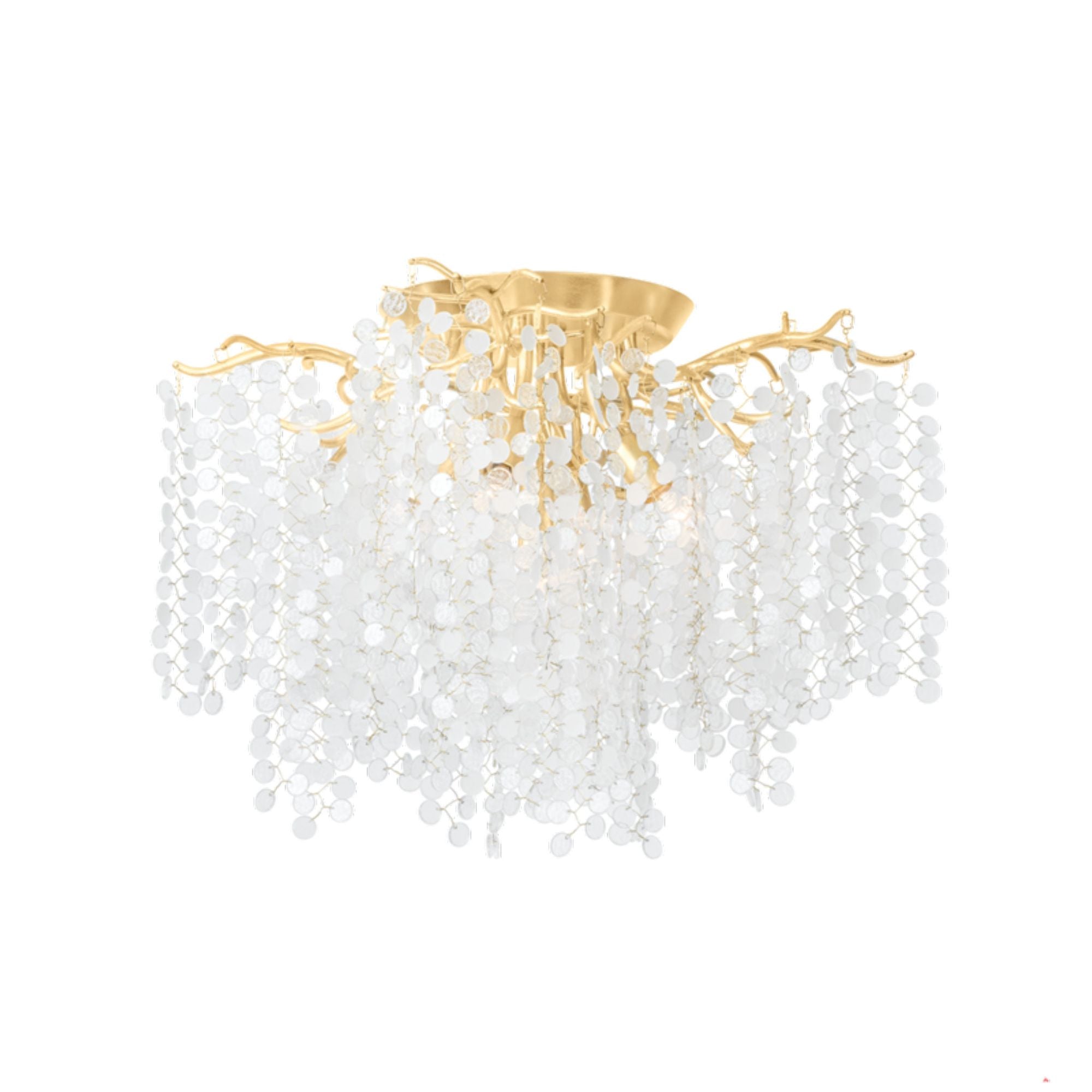 Genoa 5-Light Semi Flush in Gold Leaf 24L x 24W x 16.75H