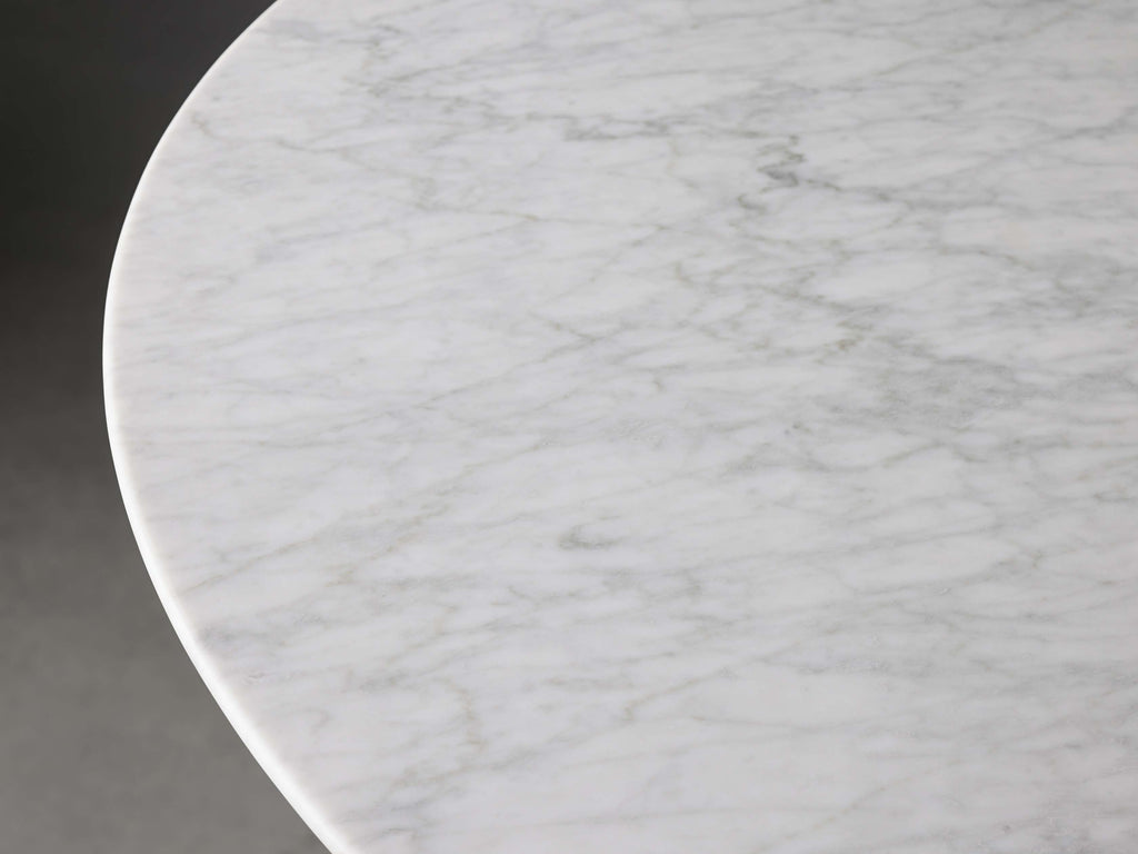 Saint Germain Round Stone Coffee Table with Clement Base