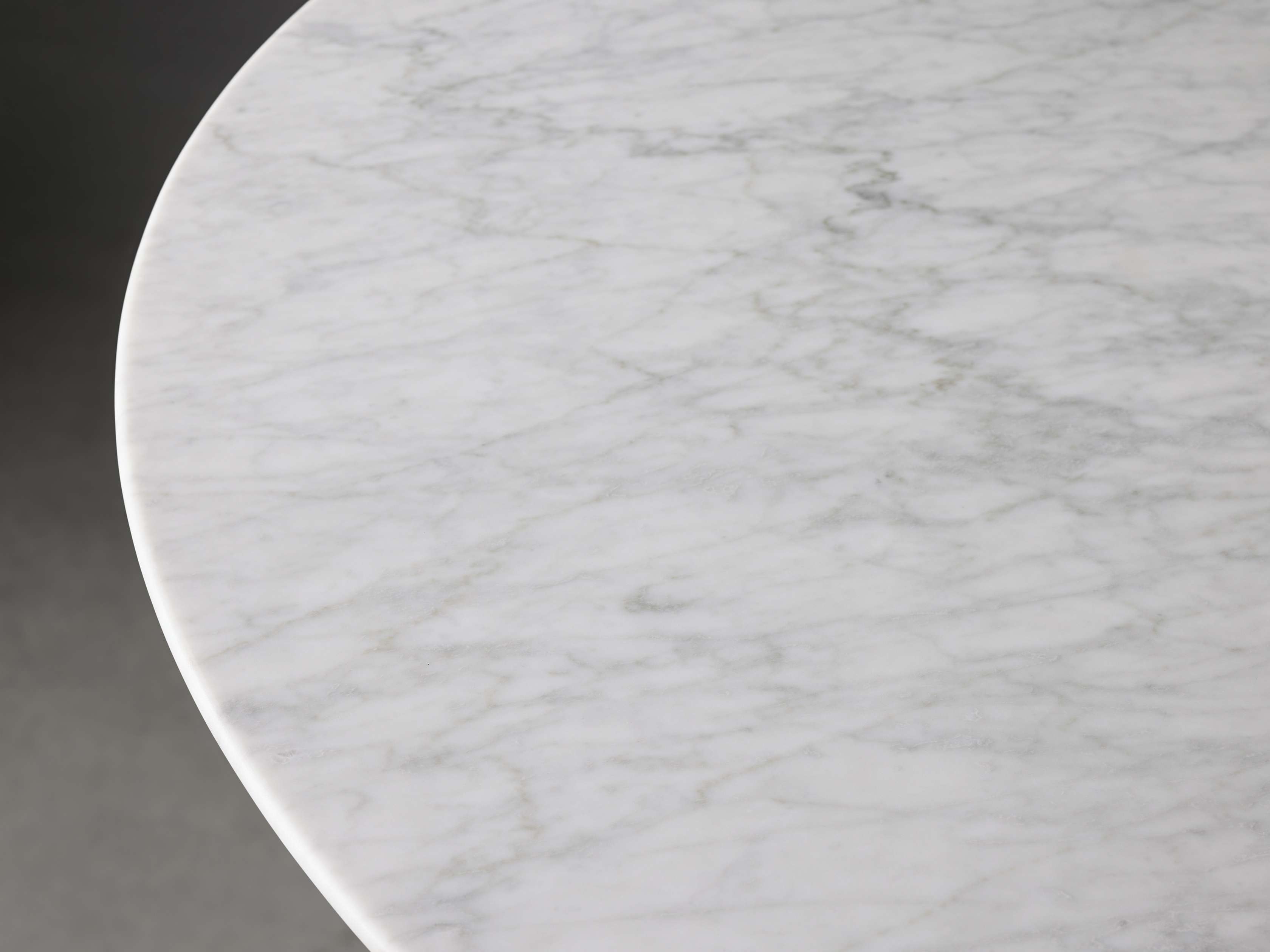 Saint Germain Round Stone Coffee Table with Clement Base