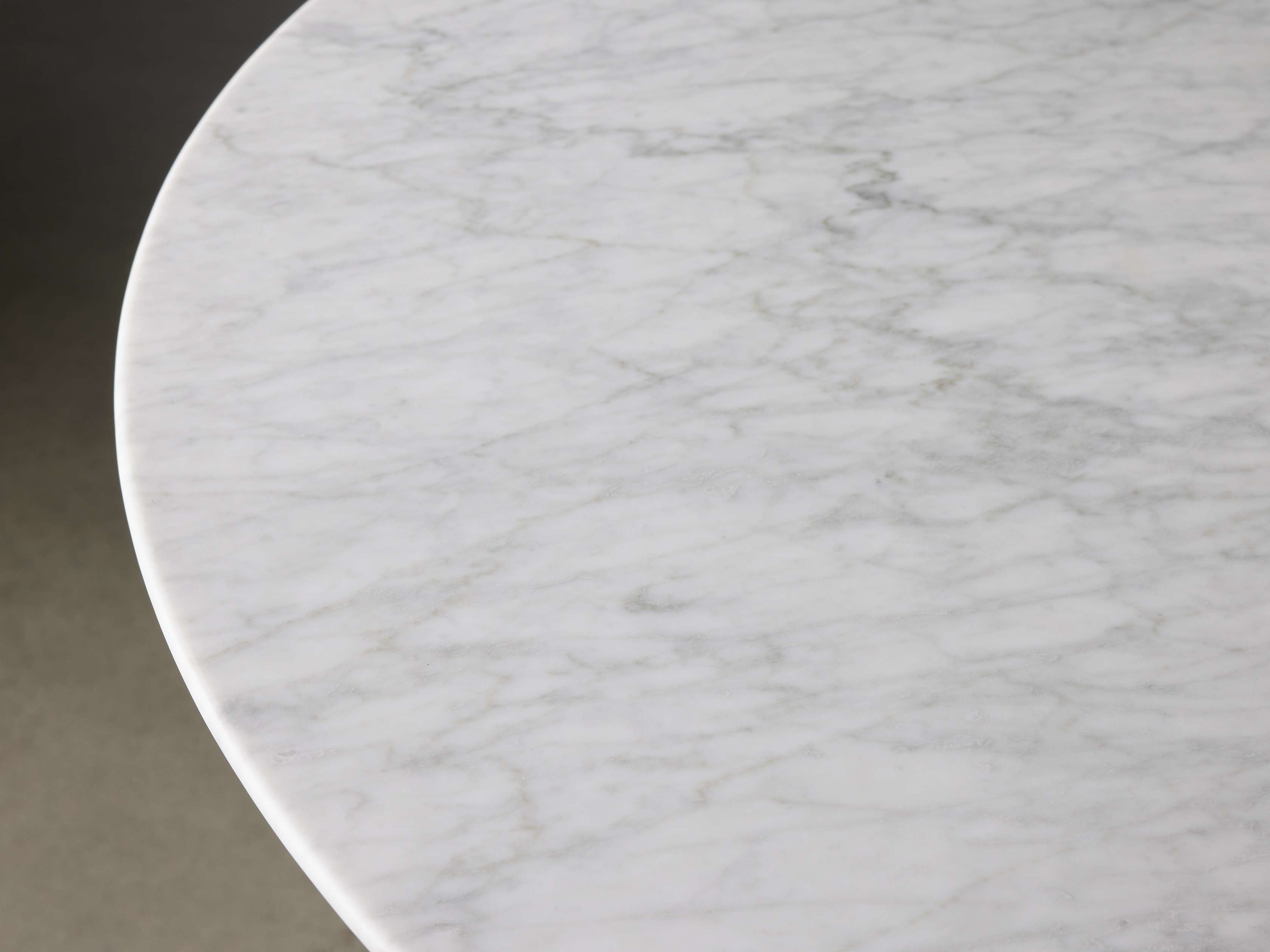 Saint Germain Round Coffee Table with Metal Dauphine Base