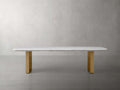 Saint Germain Stone Top Coffee Table with Brass Clement Base