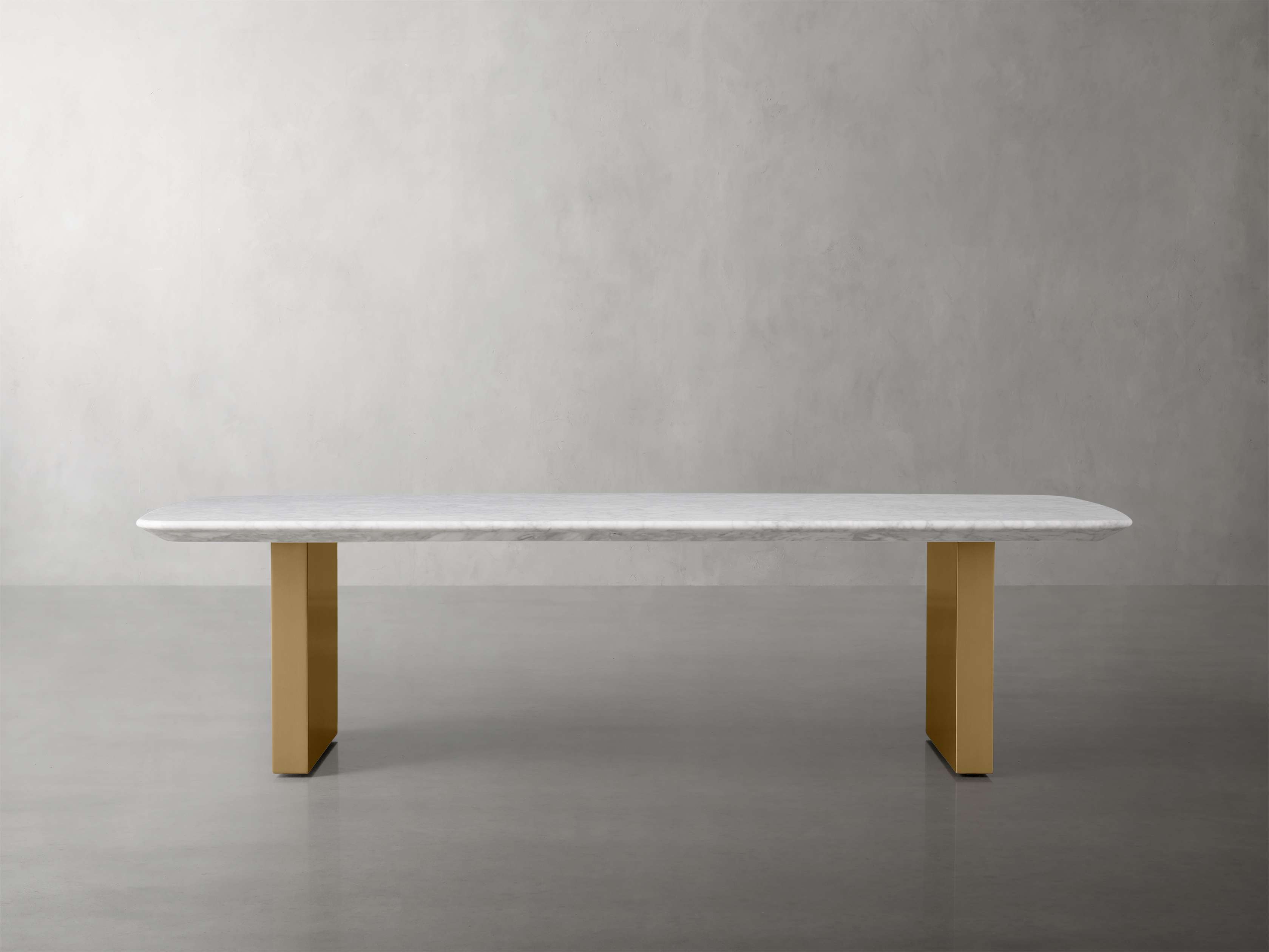 Saint Germain Stone Top Coffee Table with Brass Clement Base