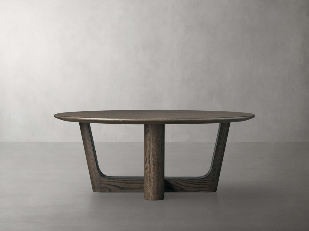 Saint Germain Round Wood Coffee Table with Rennes Base