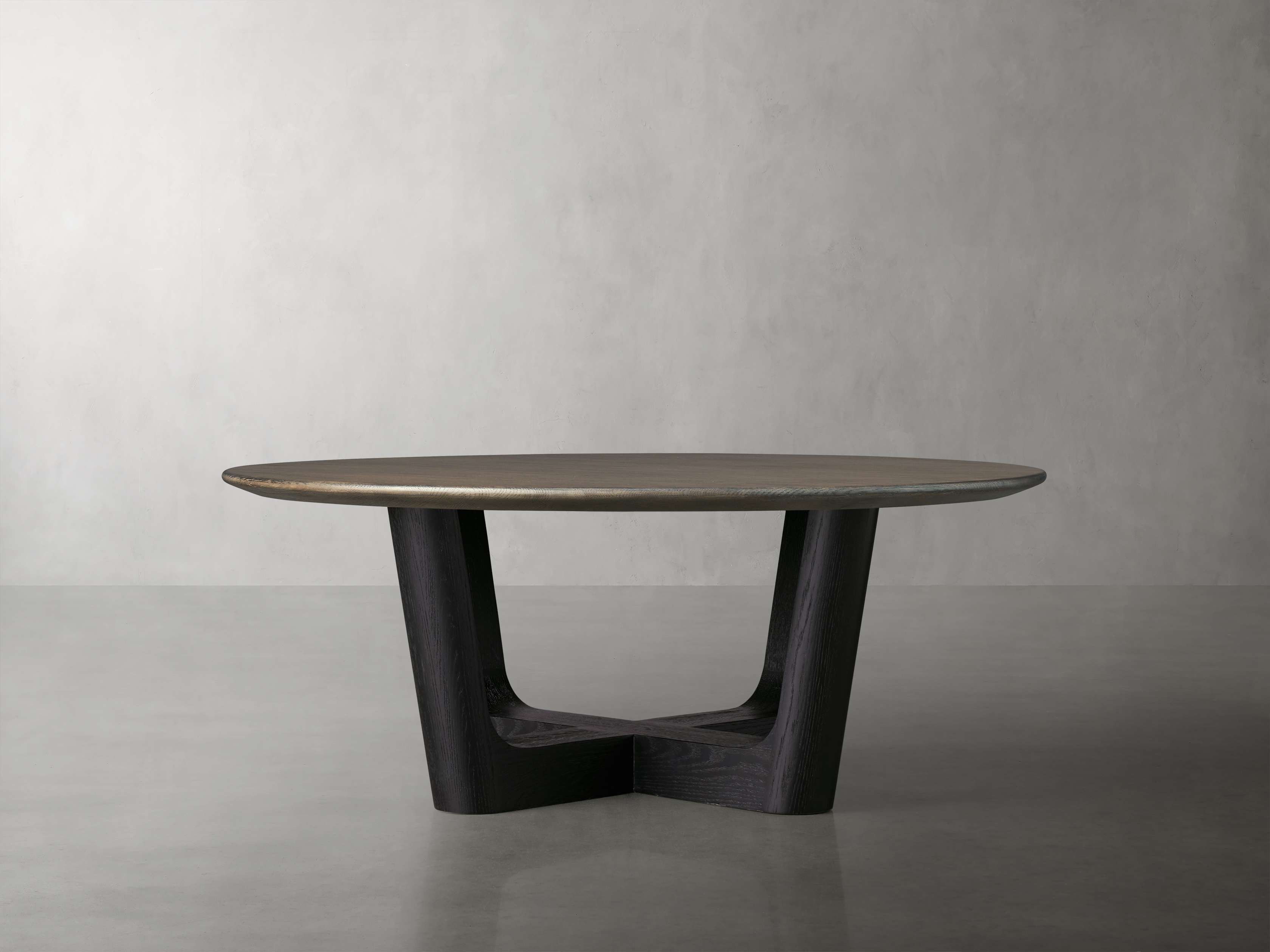 Saint Germain Round Wood Coffee Table with Rennes Base