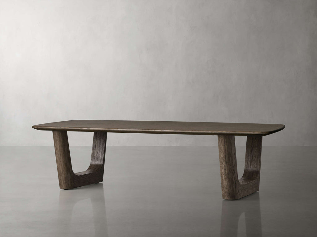 Saint Germain 72" Wood Coffee Table with Rennes Base