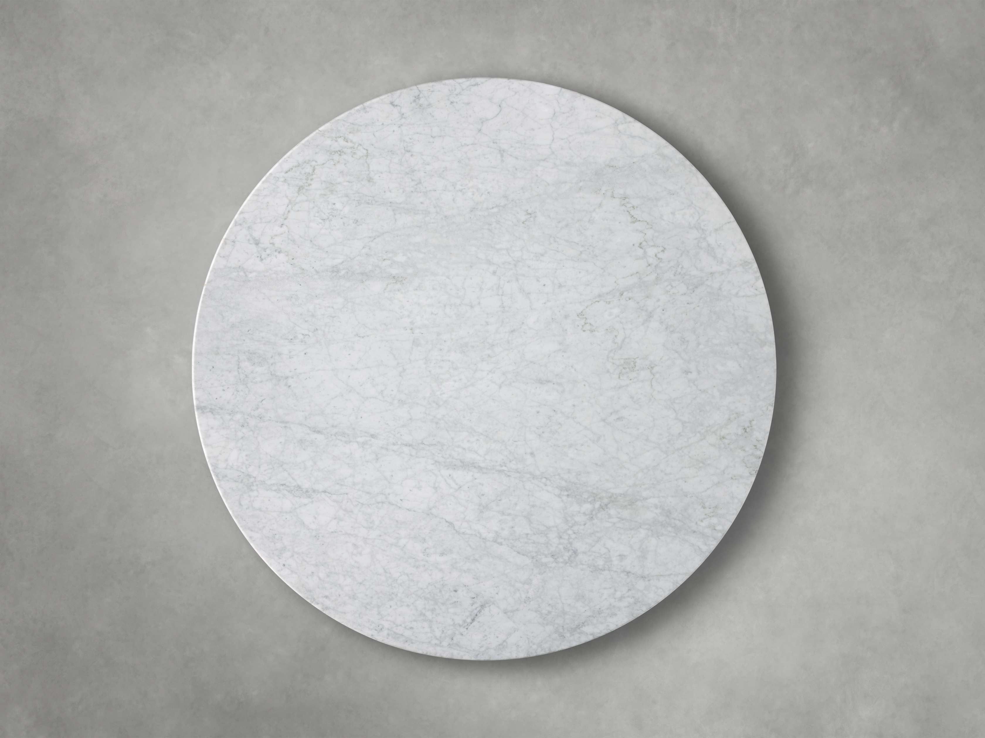Saint Germain Round Stone Top Coffee Table with Wood Clement Base