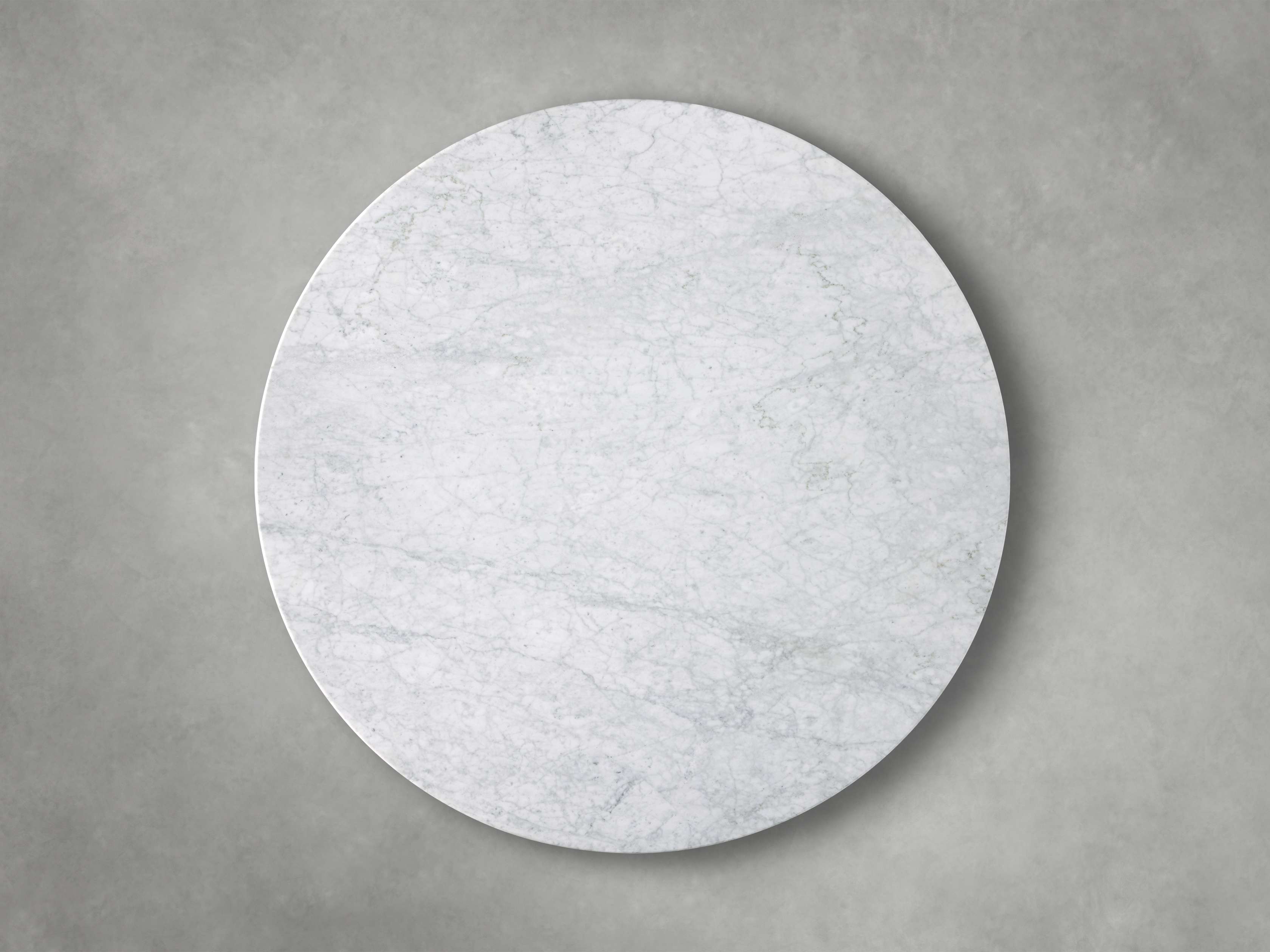 Saint Germain Round Stone Top Coffee Table with Wood Clement Base