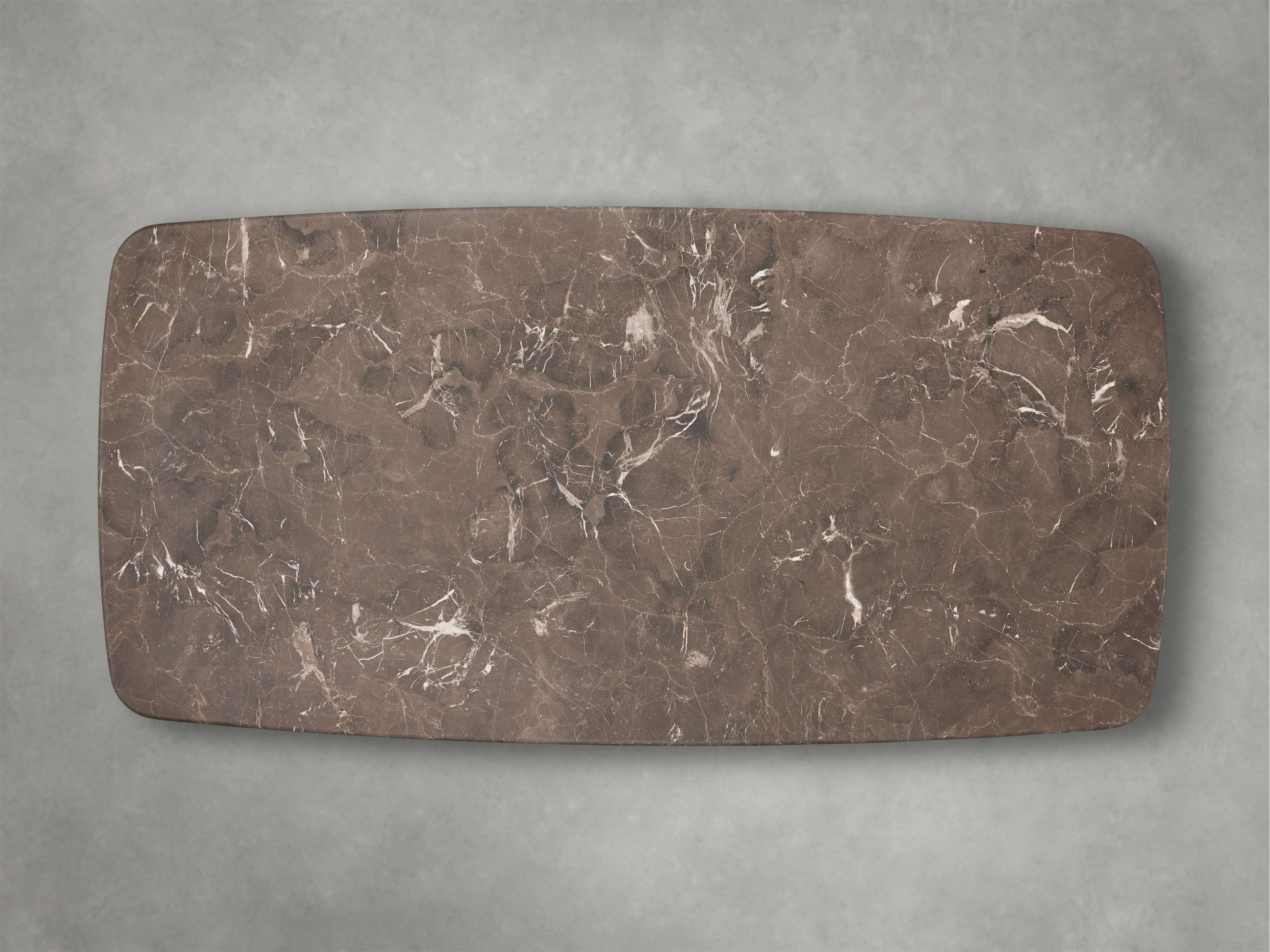 Saint Germain Stone Top Coffee Table with Wood Clement Base