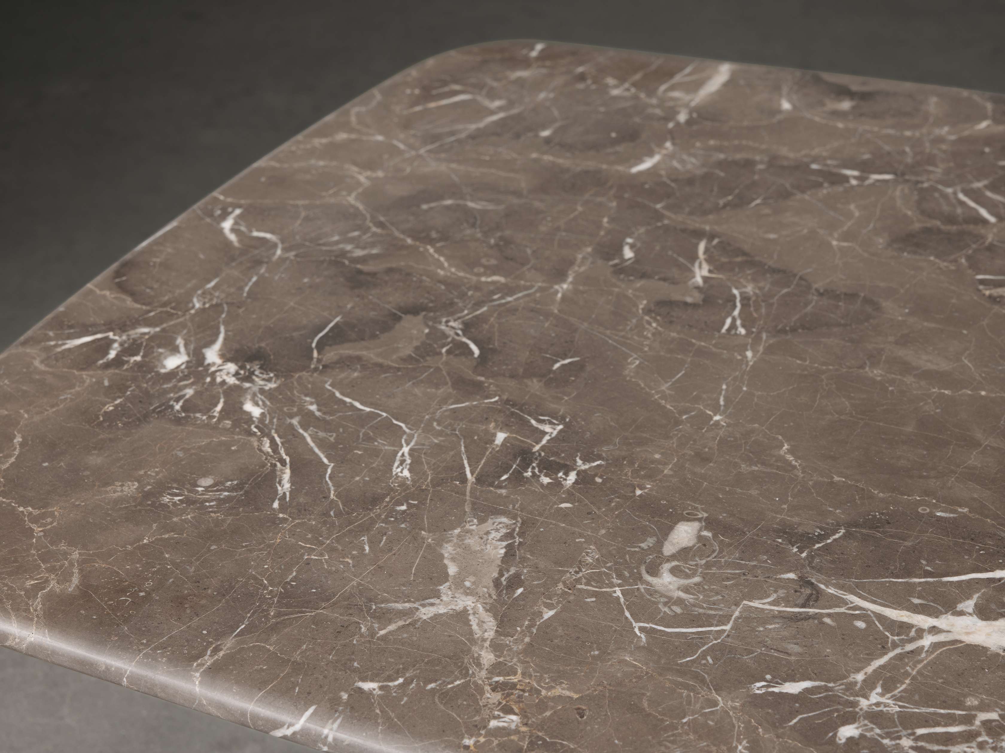Saint Germain Stone Top Coffee Table with Wood Clement Base
